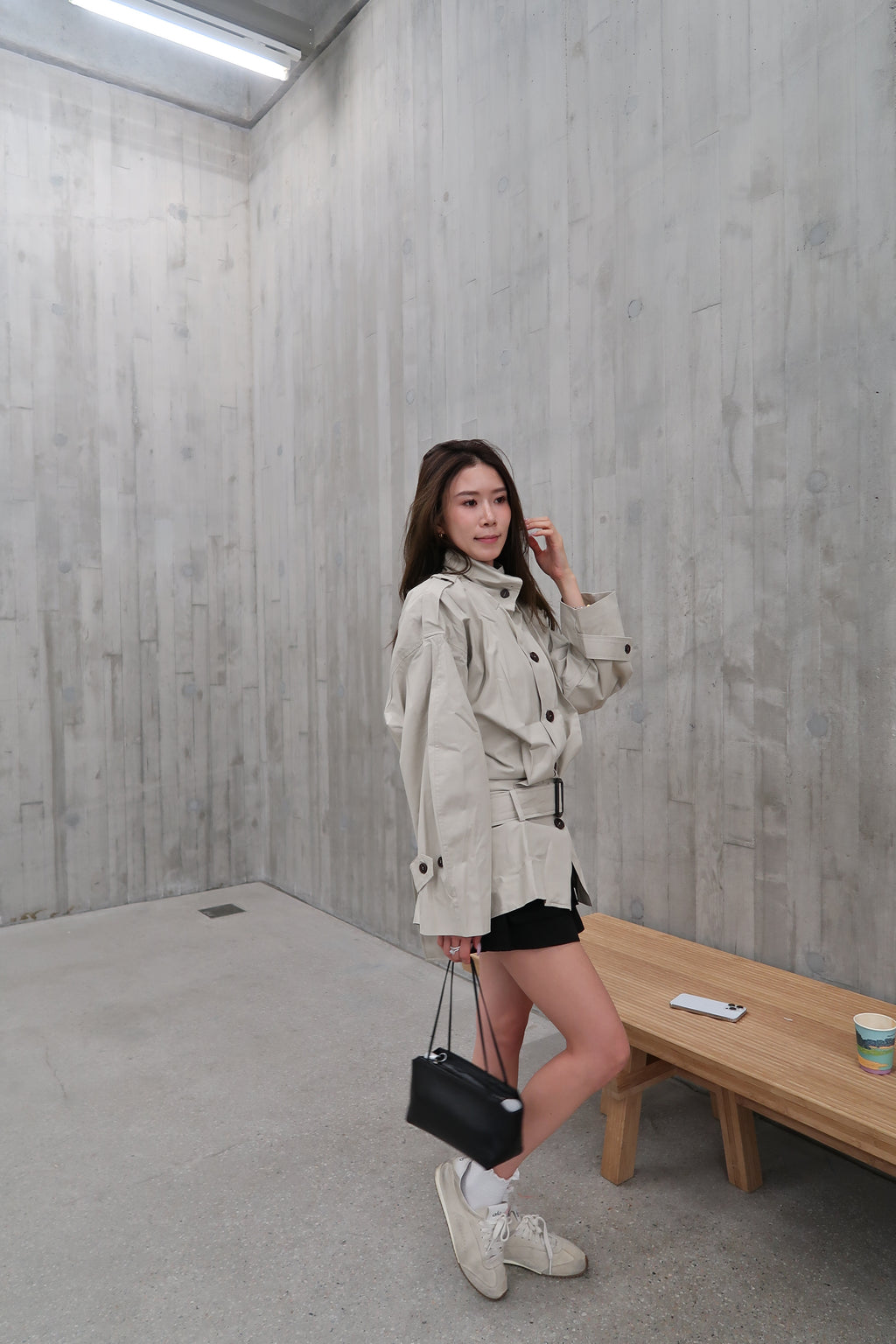 Stylish 26SS Long Trench Coat