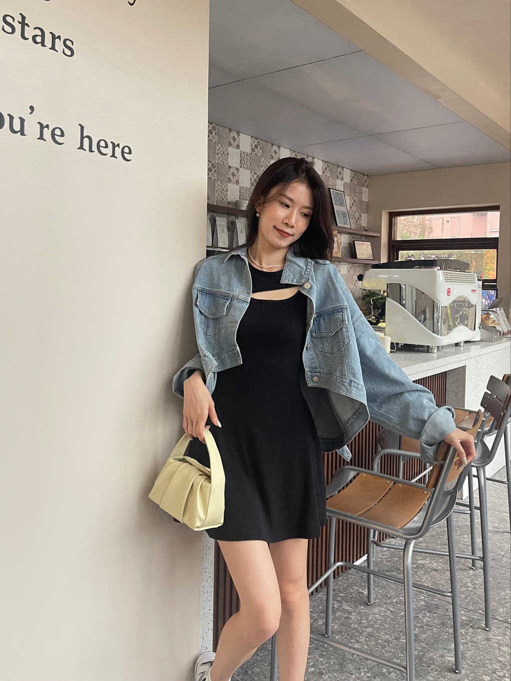U Cut Denim Jacket
