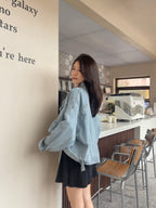 U Cut Denim Jacket