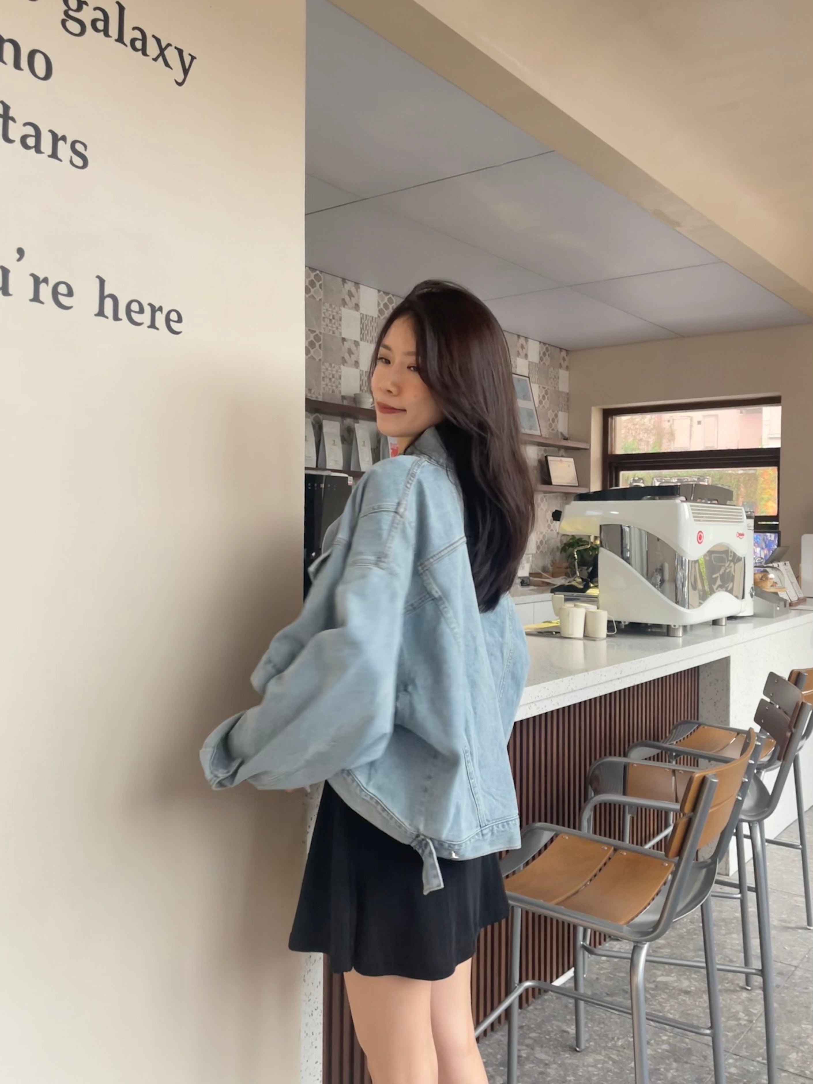 U Cut Denim Jacket
