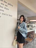 U Cut Denim Jacket