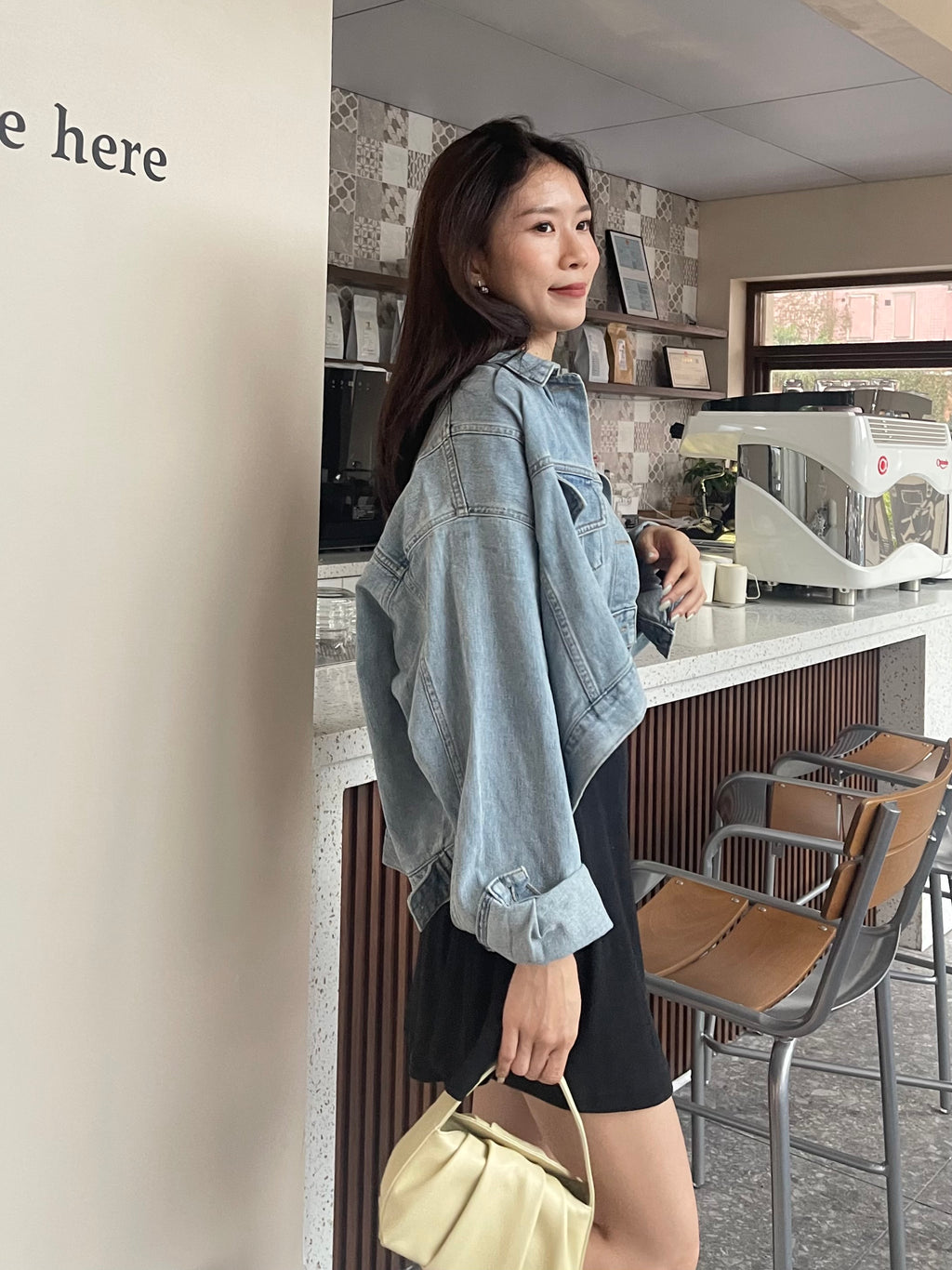 U Cut Denim Jacket