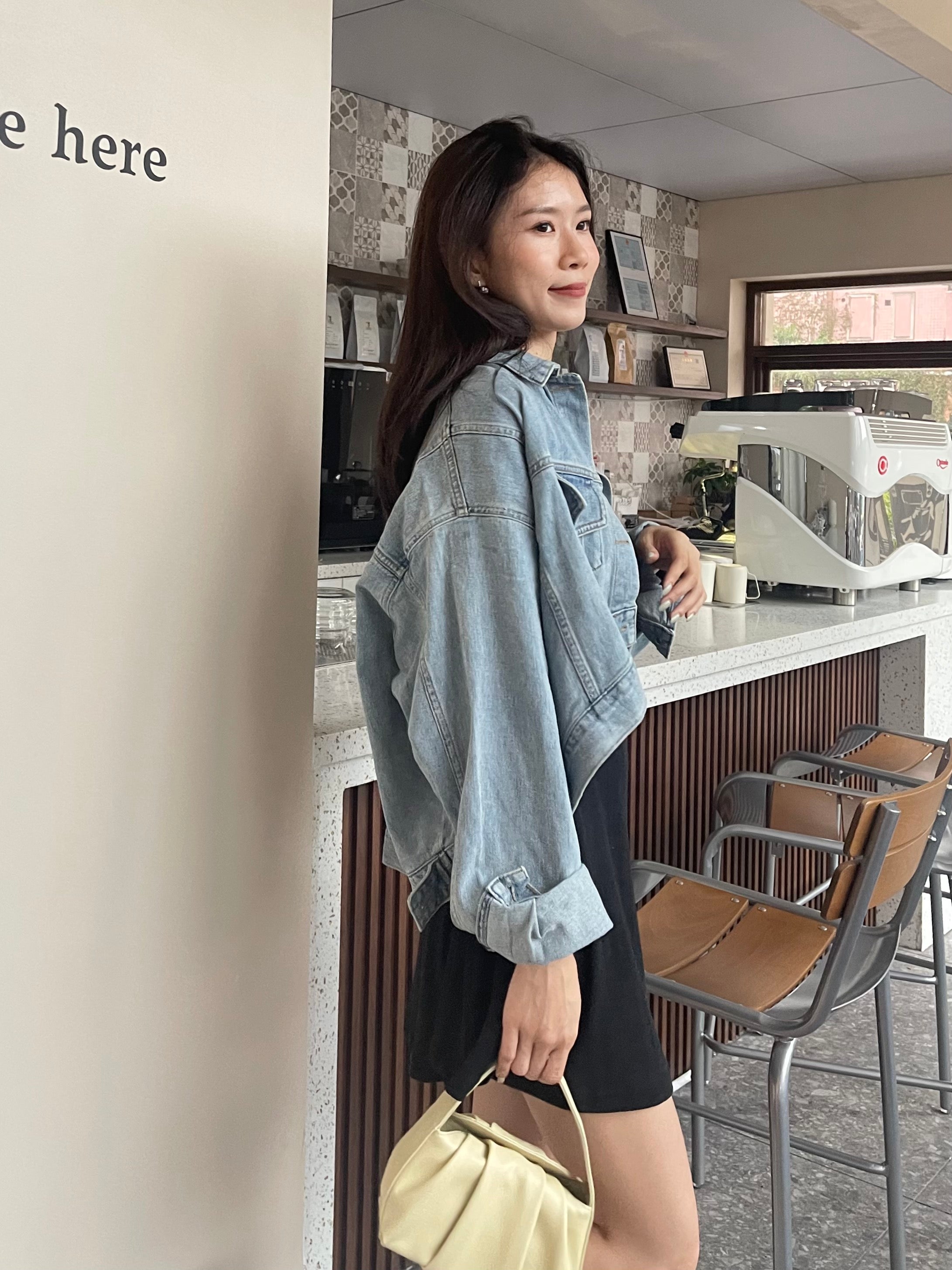 U Cut Denim Jacket