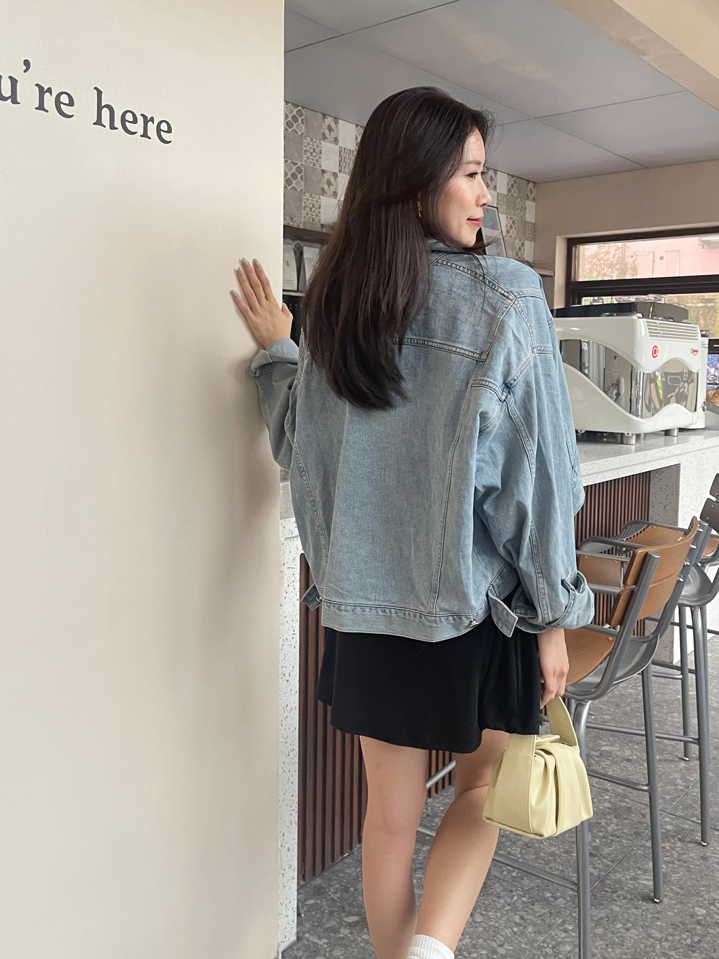 U Cut Denim Jacket