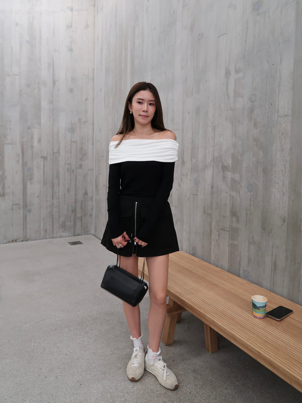 White Off Shoulder Cotton Long Sleeves Top