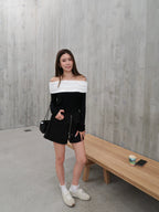 White Off Shoulder Cotton Long Sleeves Top