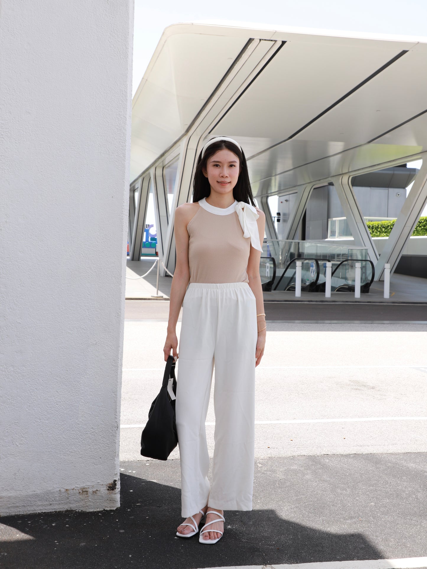 Mix Ribbon Crewneck Tank Top