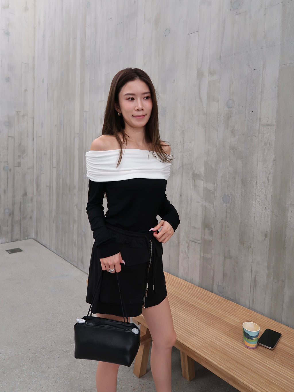 White Off Shoulder Cotton Long Sleeves Top