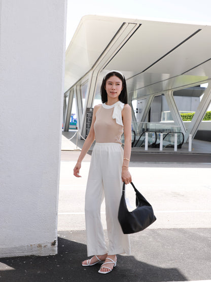 Mix Ribbon Crewneck Tank Top