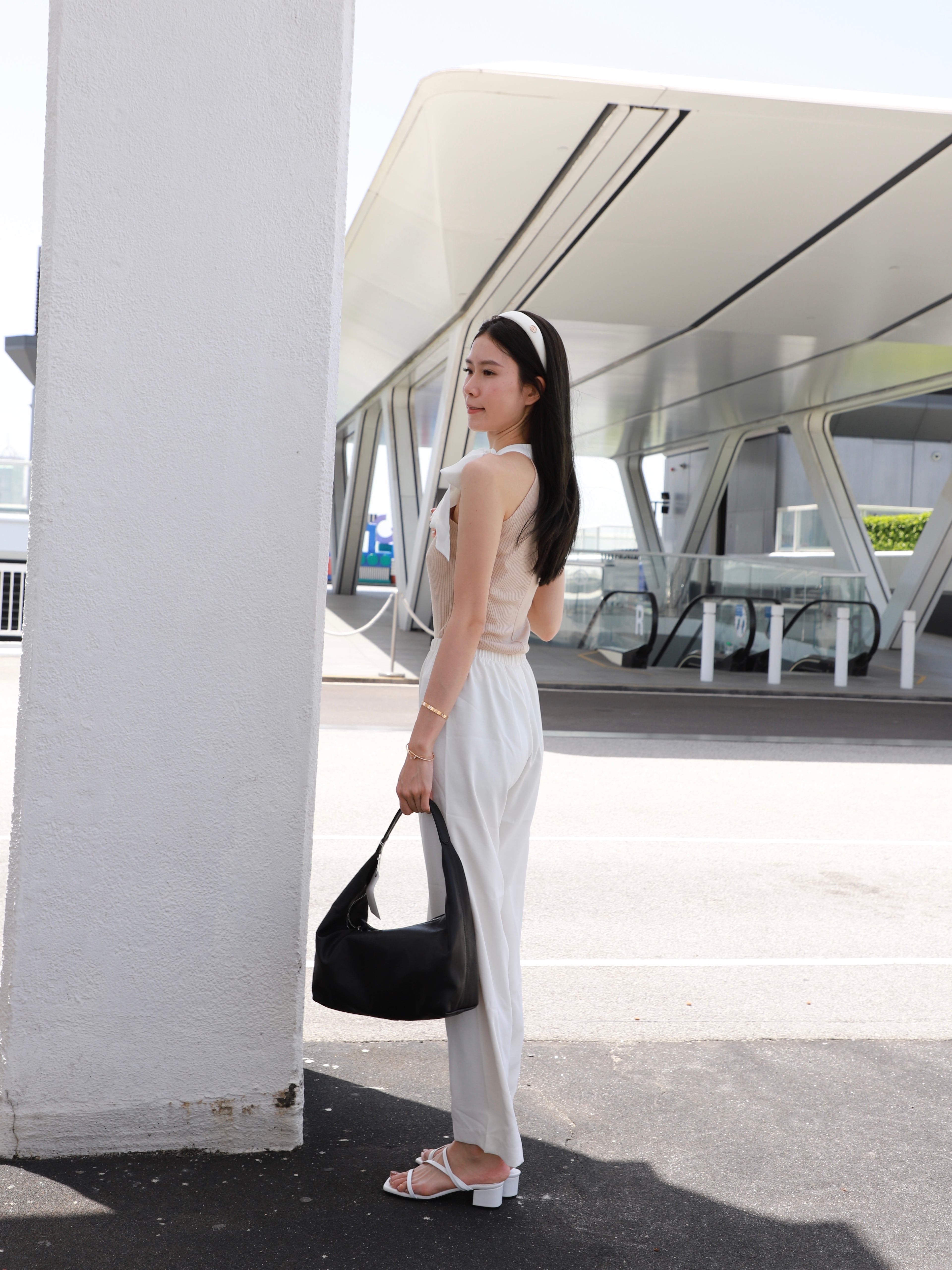 Mix Ribbon Crewneck Tank Top