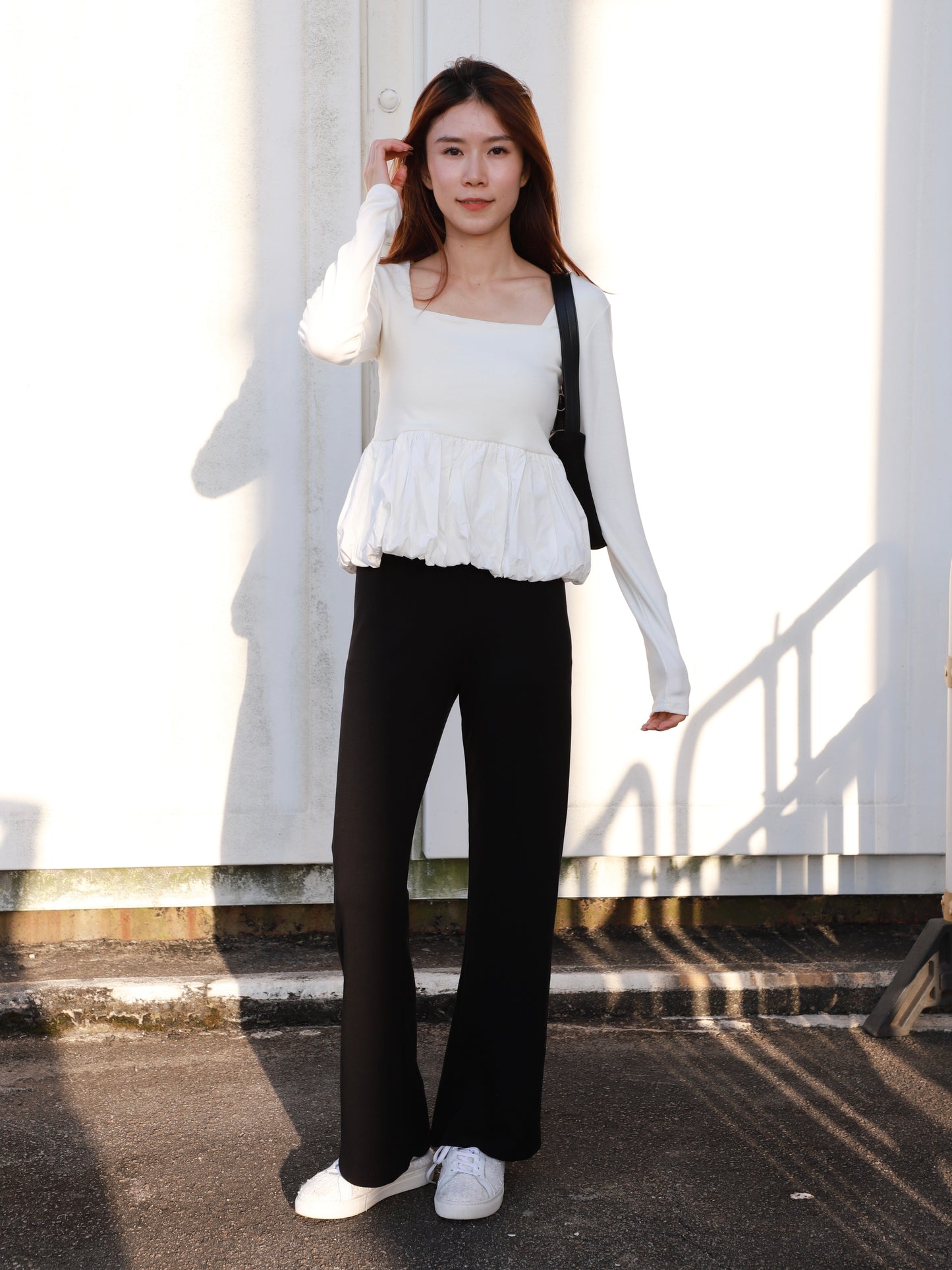 Chiffon Fly Flare Pants