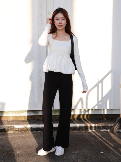 Chiffon Fly Flare Pants