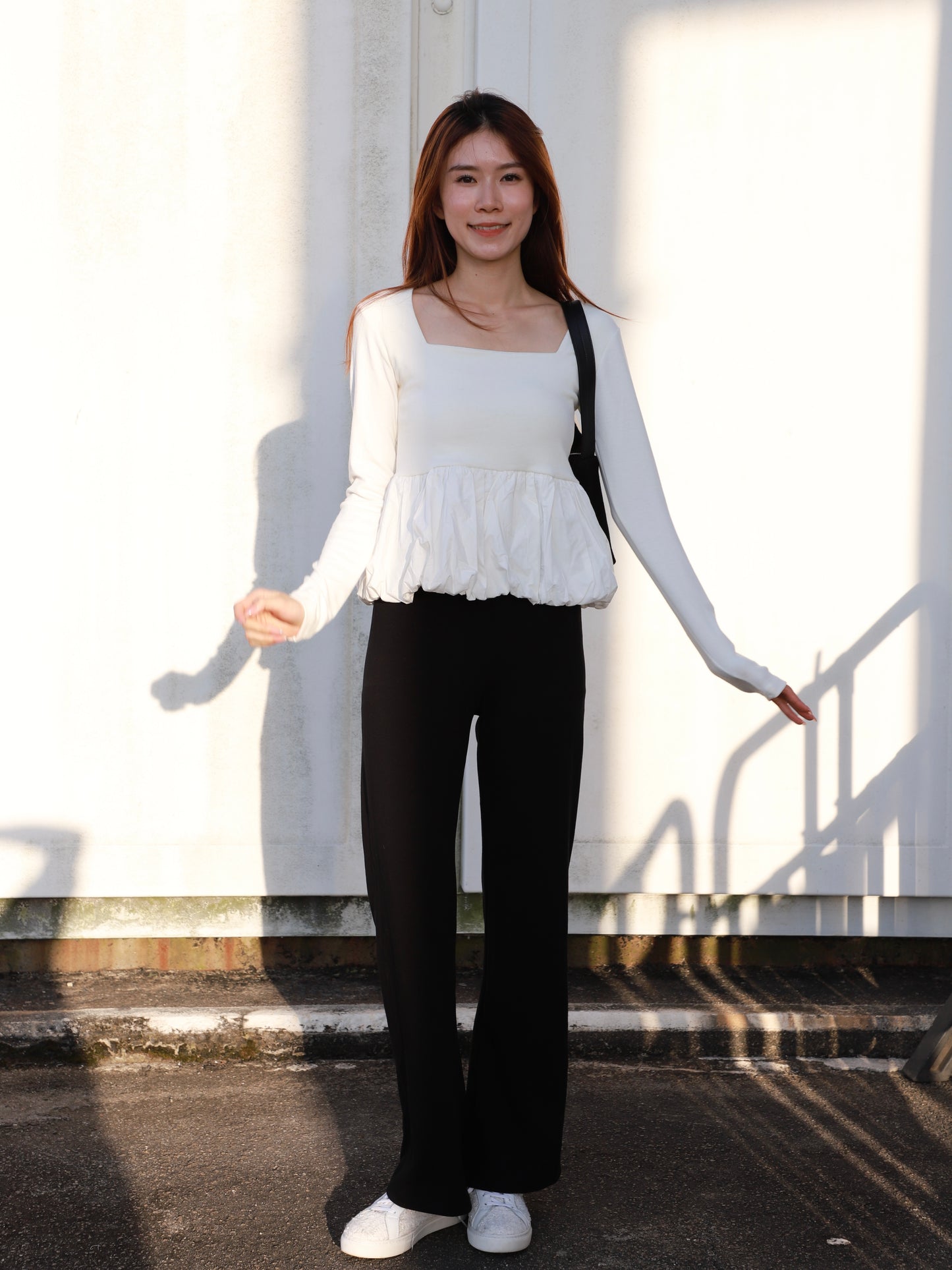 Chiffon Fly Flare Pants