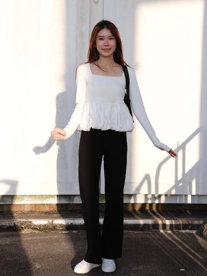 Chiffon Fly Flare Pants