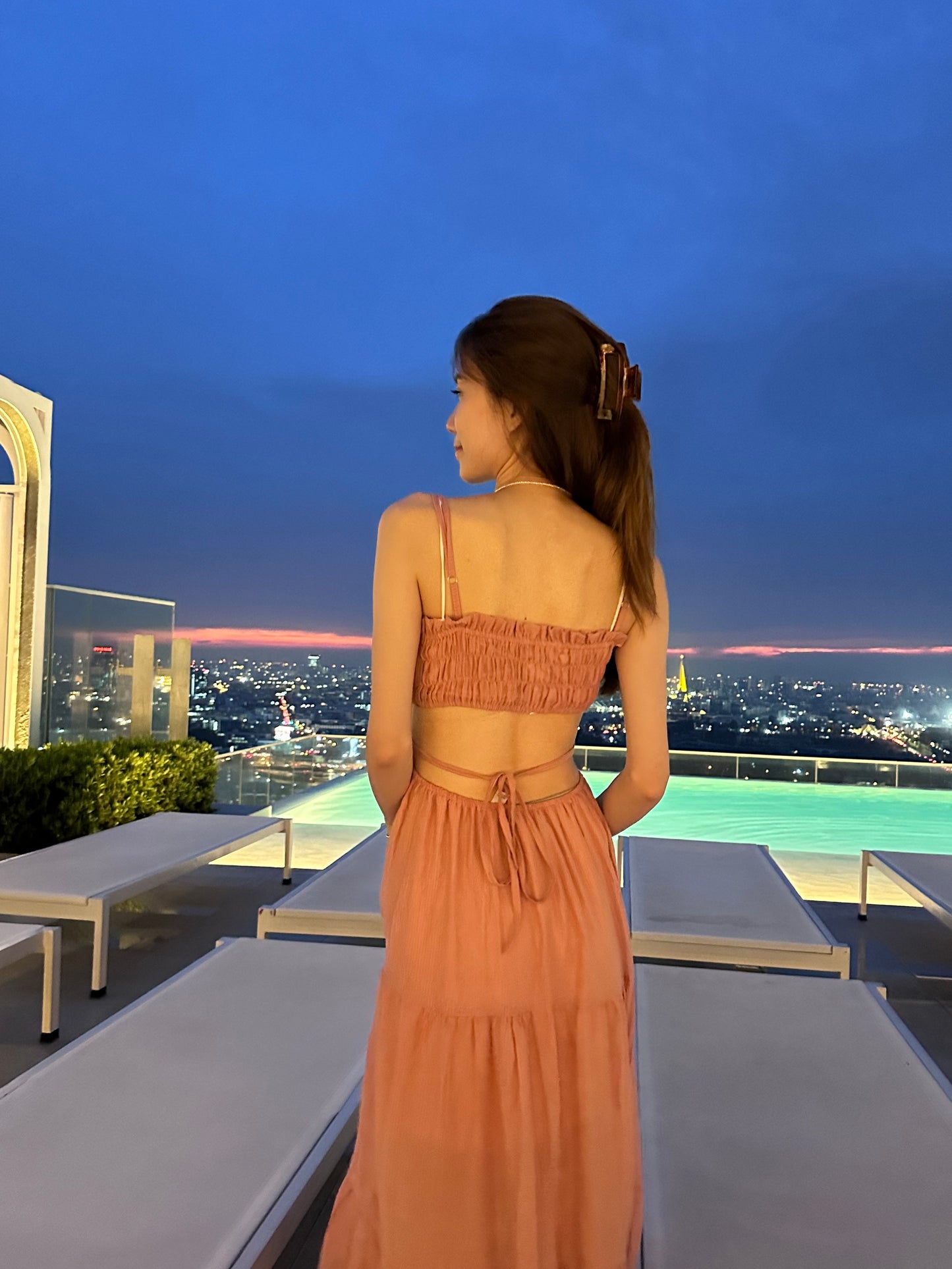 Thai Sexy Back Maxi Dress