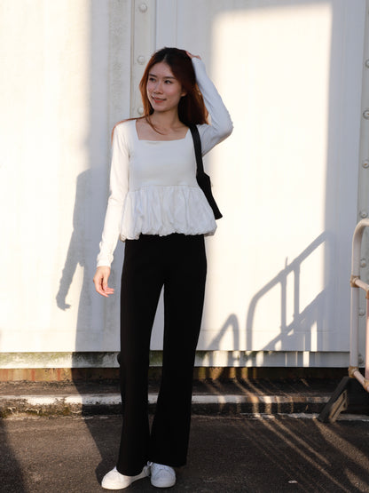 Chiffon Fly Flare Pants