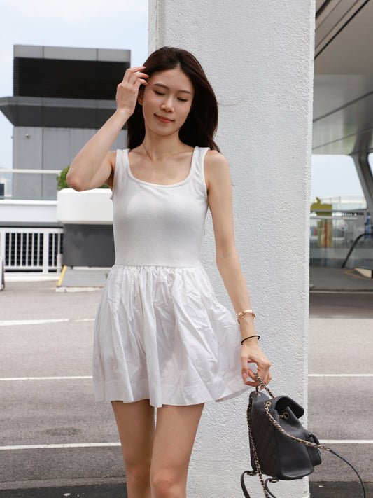 Tank Shirt Basic Mini Dress