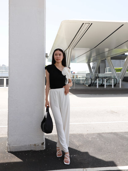 One Ribbon Cotton T Top