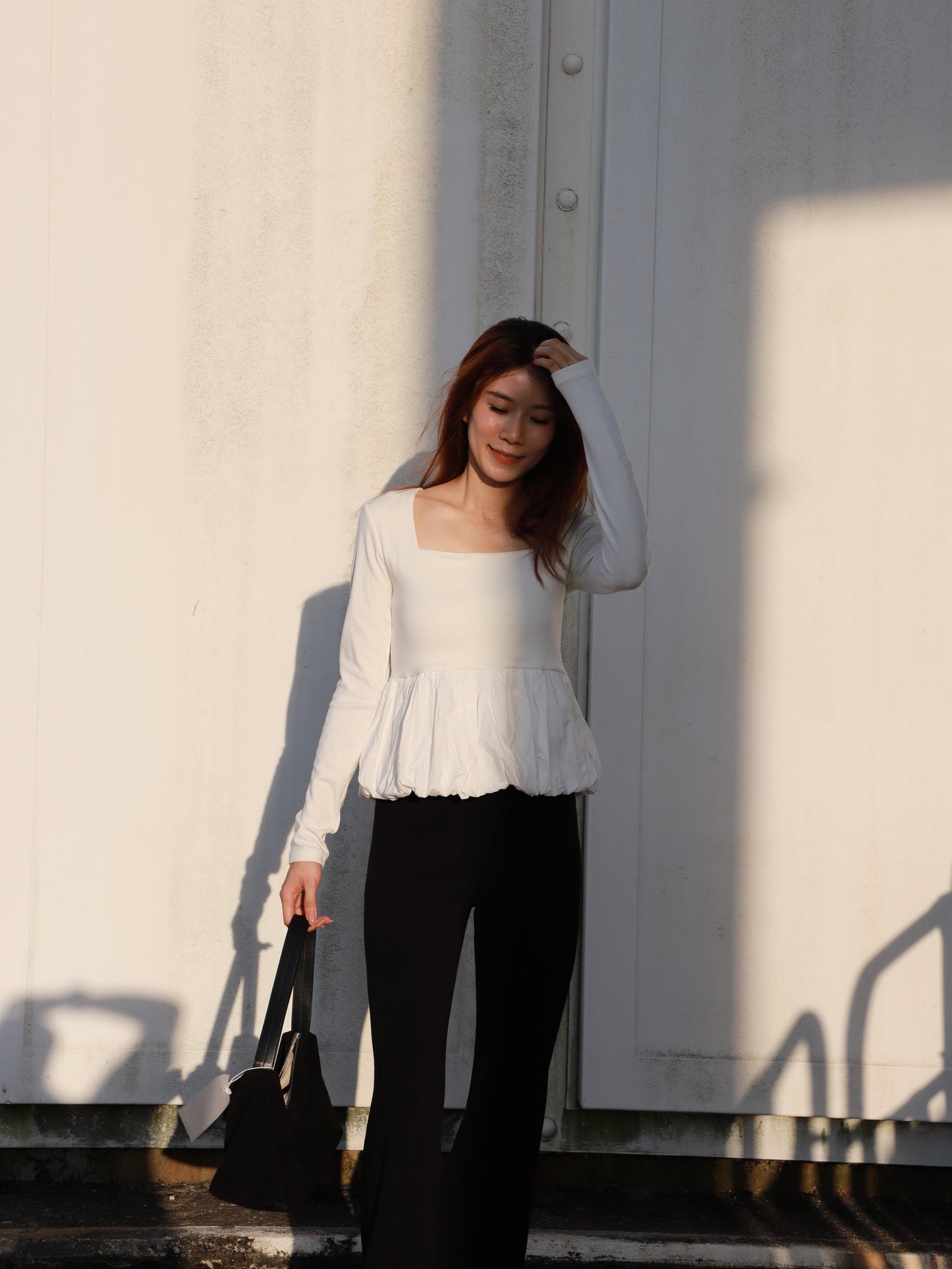 Chiffon Fly Flare Pants