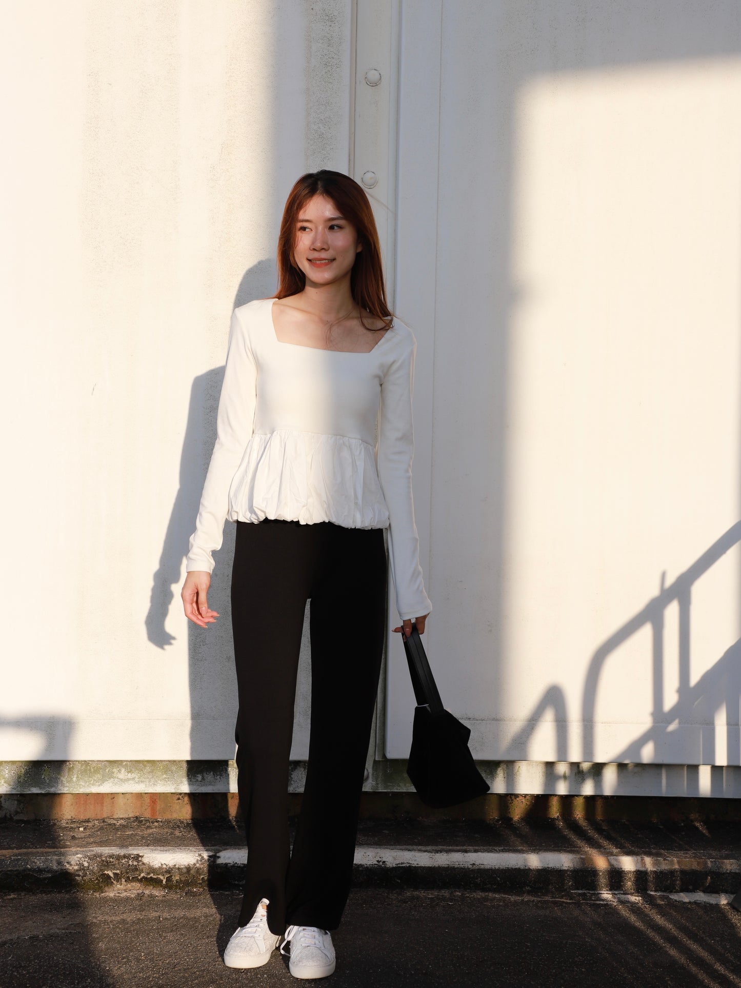 Chiffon Fly Flare Pants