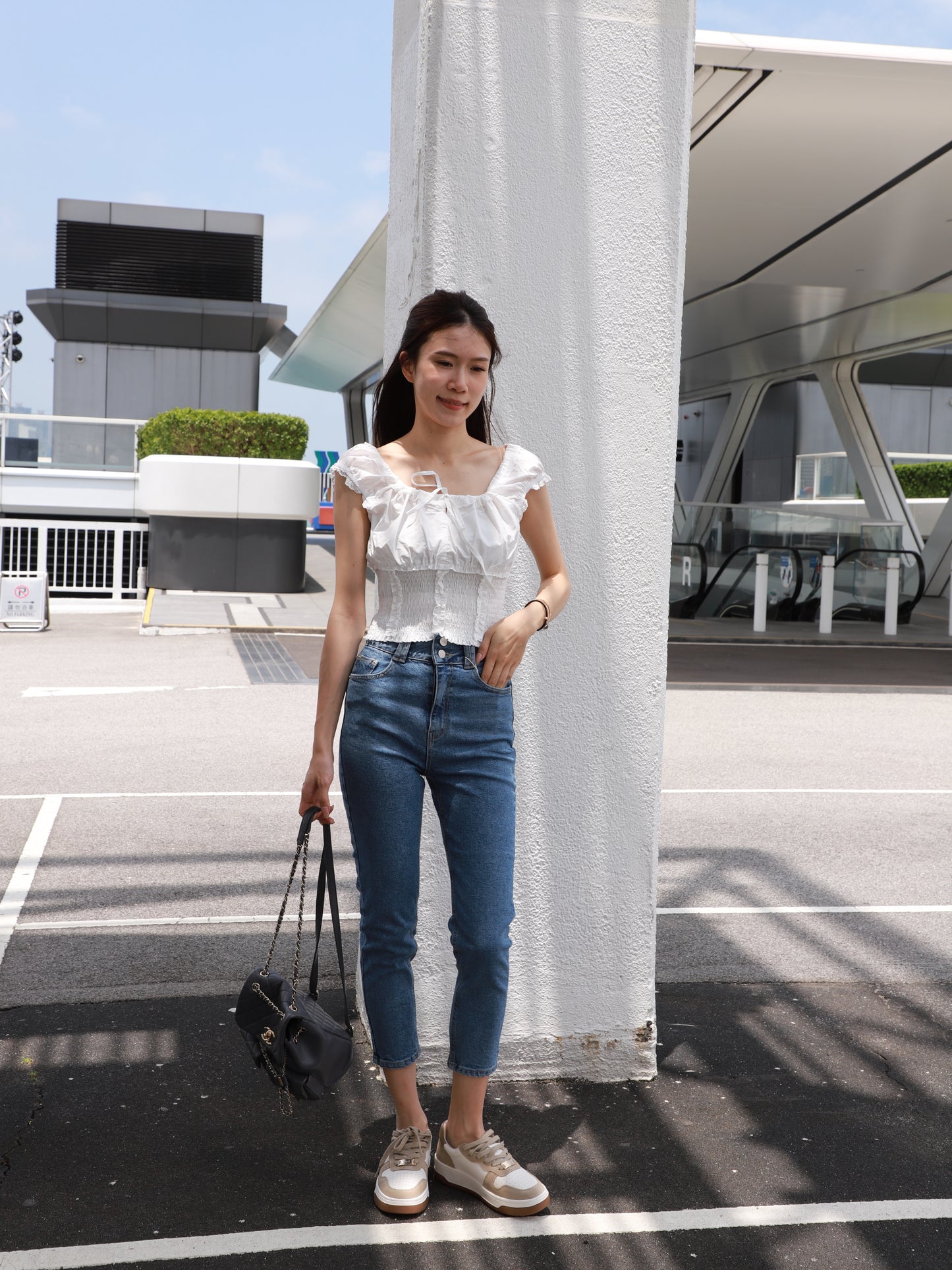 Lace Tied Mini Cropped T Top