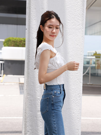 Lace Tied Mini Cropped T Top