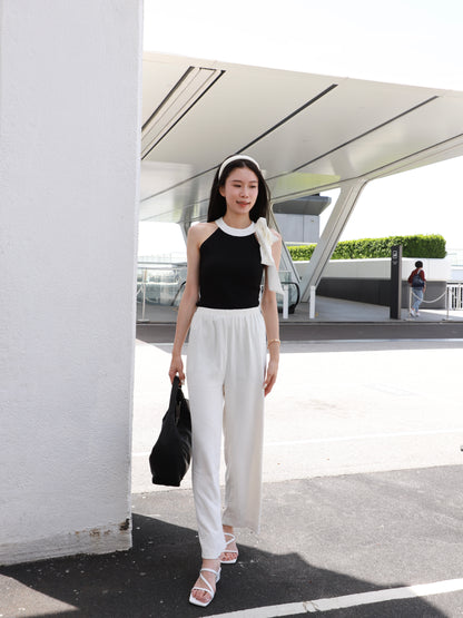 Mix Ribbon Crewneck Tank Top