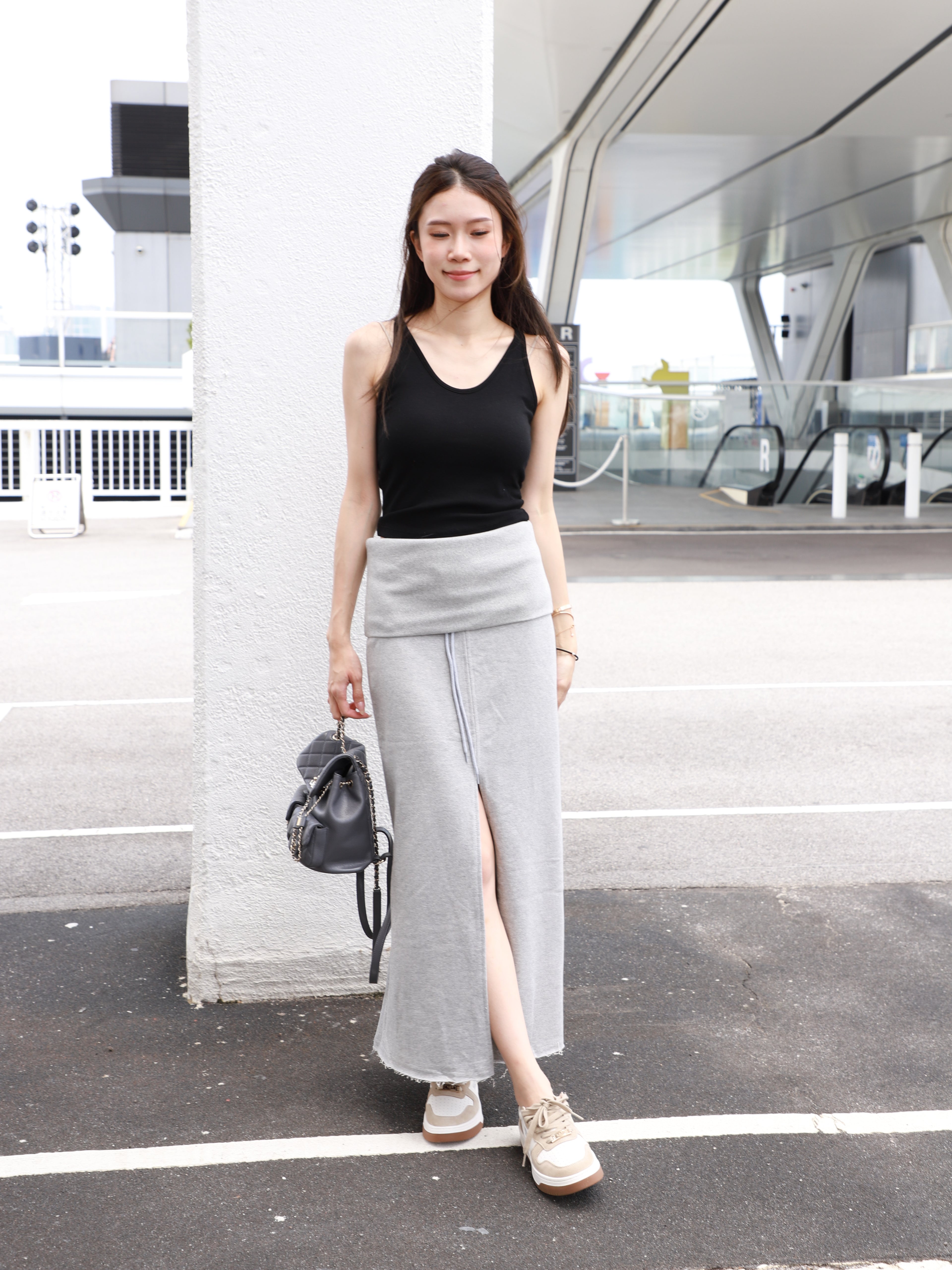 2 ways Cotton Maxi Skirt