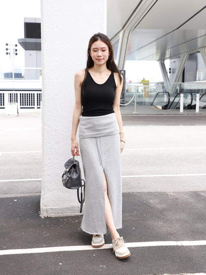 2 ways Cotton Maxi Skirt