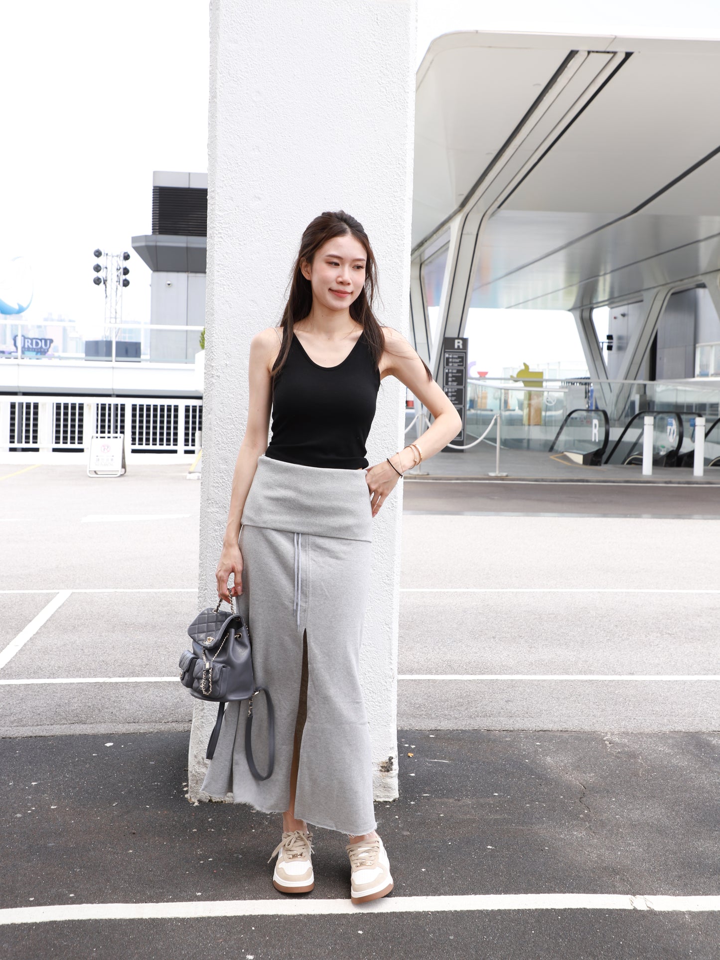 2 ways Cotton Maxi Skirt