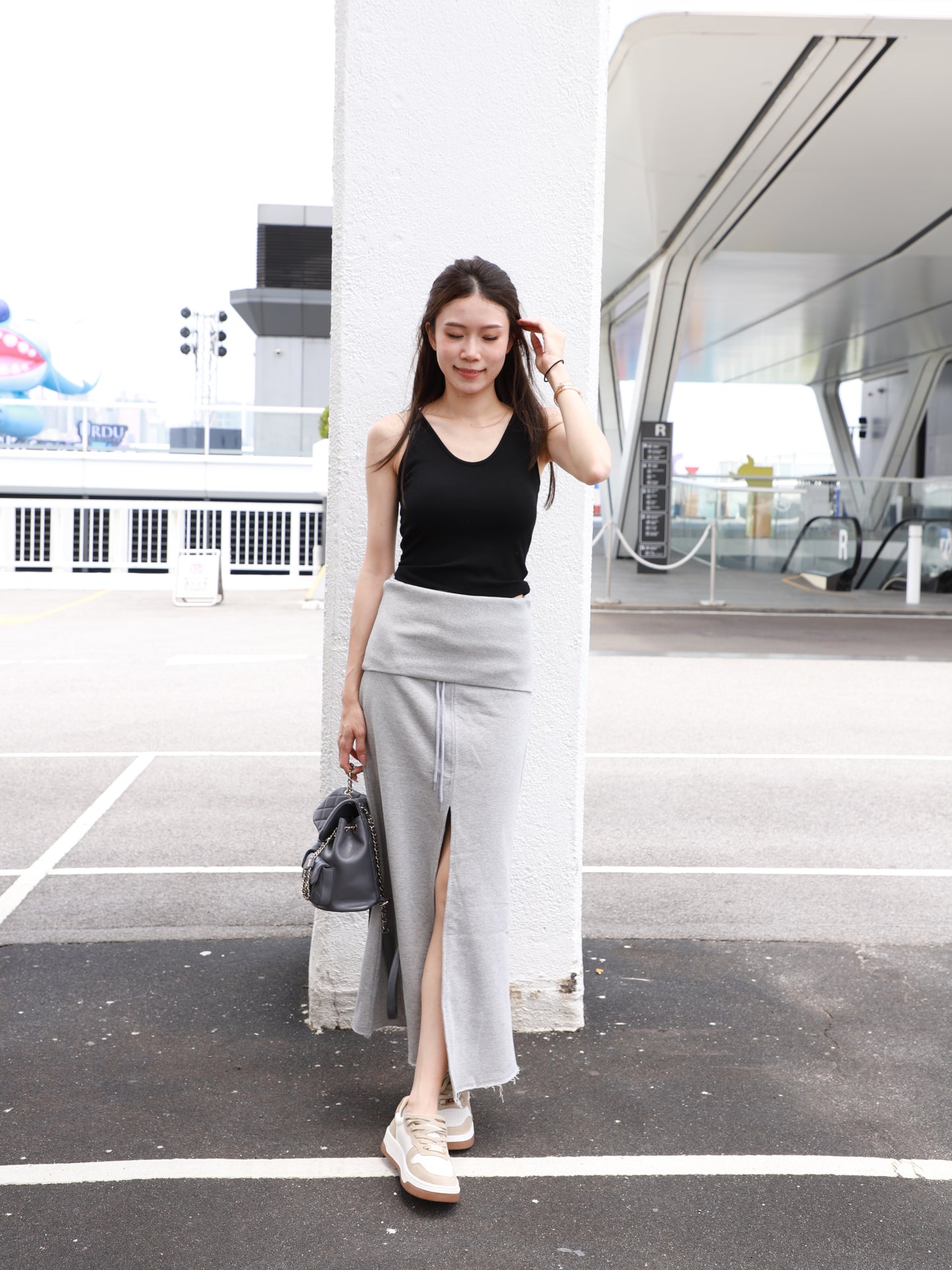 2 ways Cotton Maxi Skirt