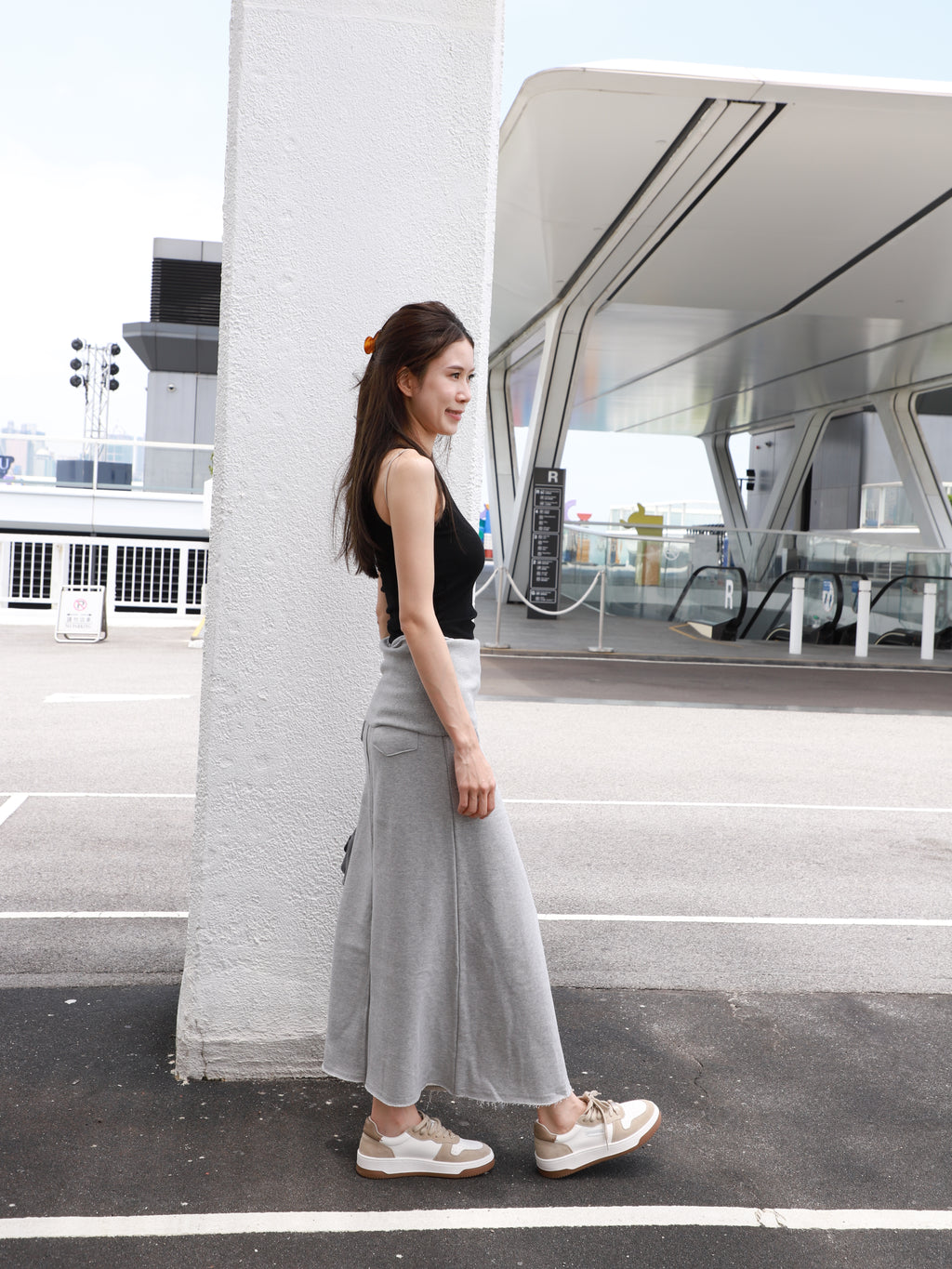 2 ways Cotton Maxi Skirt