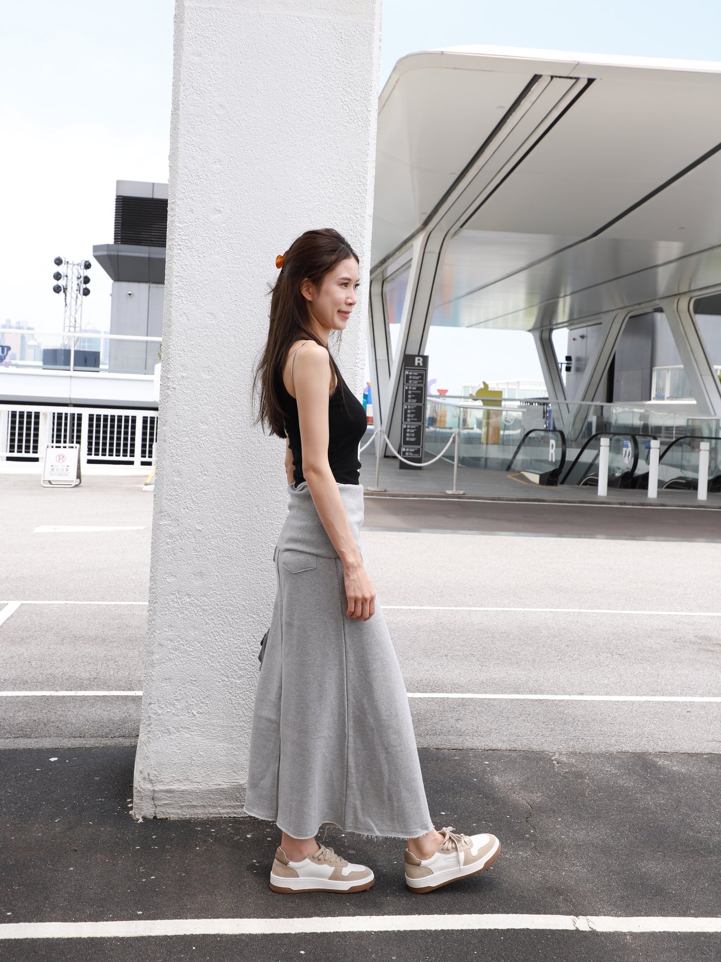 2 ways Cotton Maxi Skirt