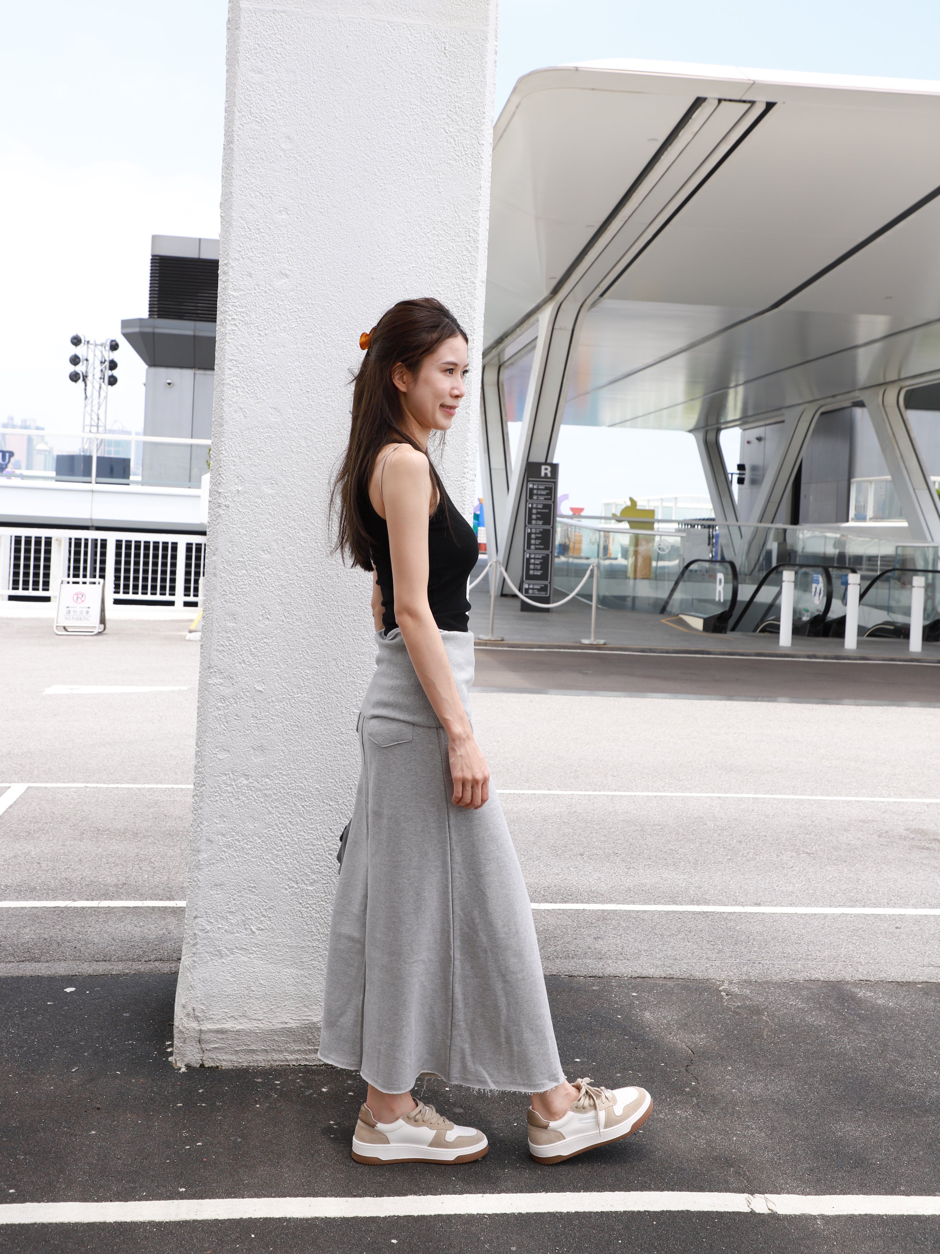 2 ways Cotton Maxi Skirt