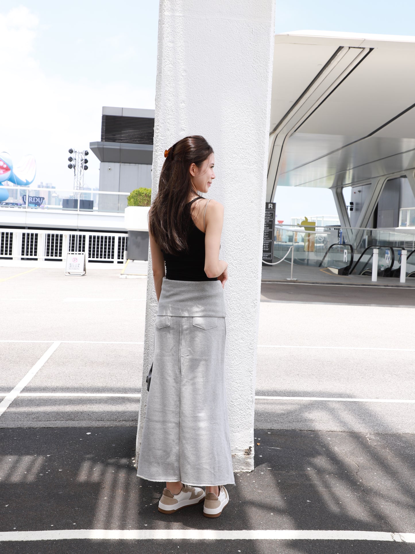 2 ways Cotton Maxi Skirt