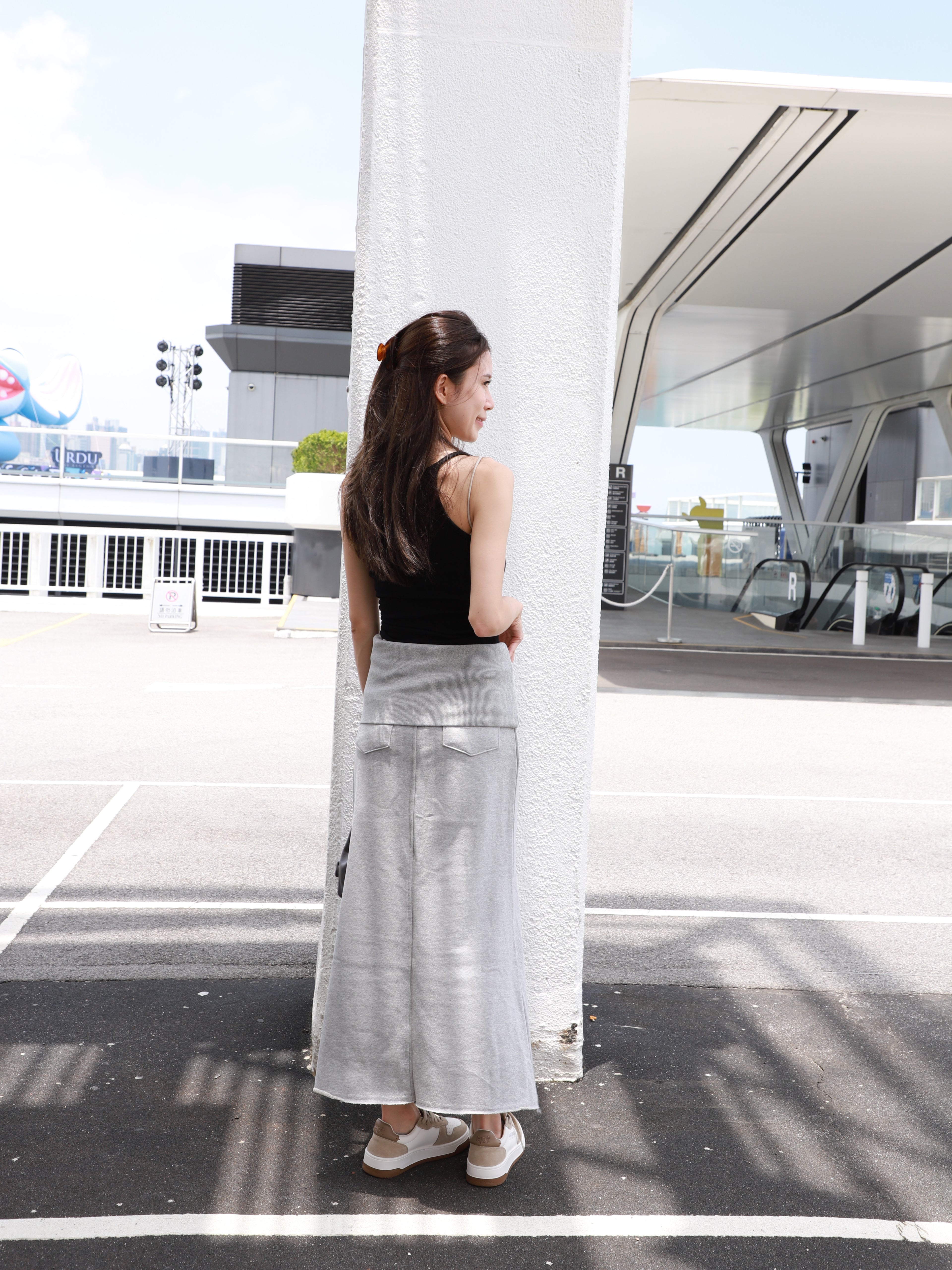 2 ways Cotton Maxi Skirt