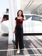 2 ways Cotton Maxi Skirt