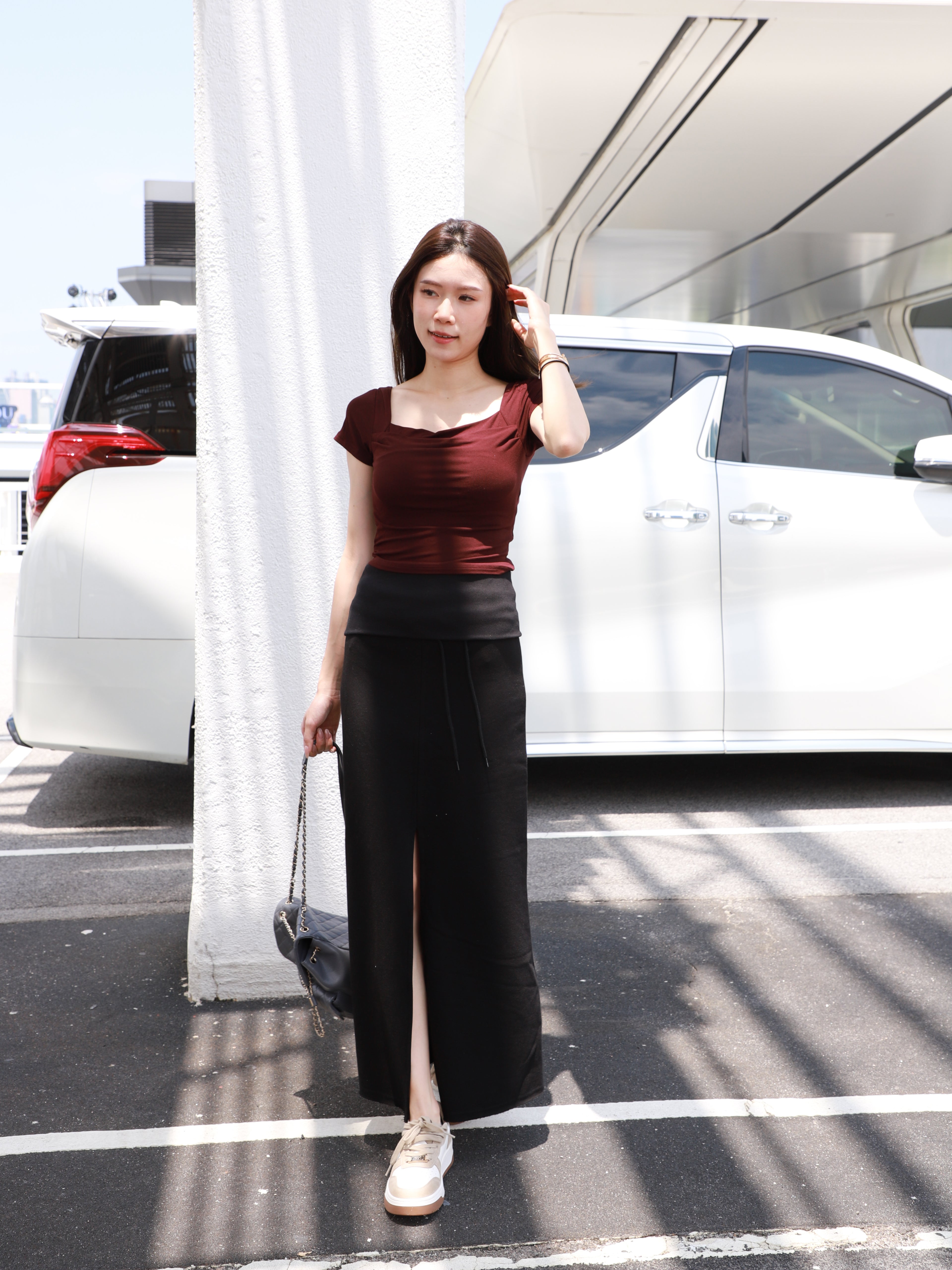 2 ways Cotton Maxi Skirt