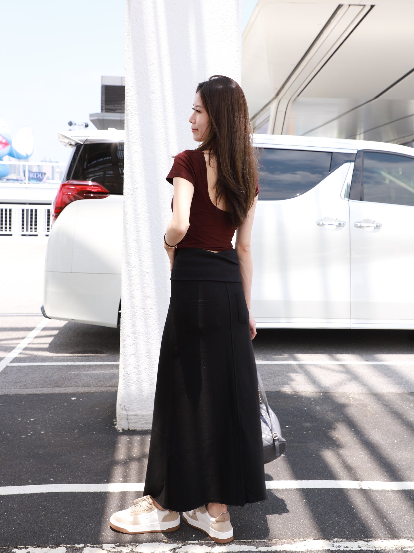 2 ways Cotton Maxi Skirt