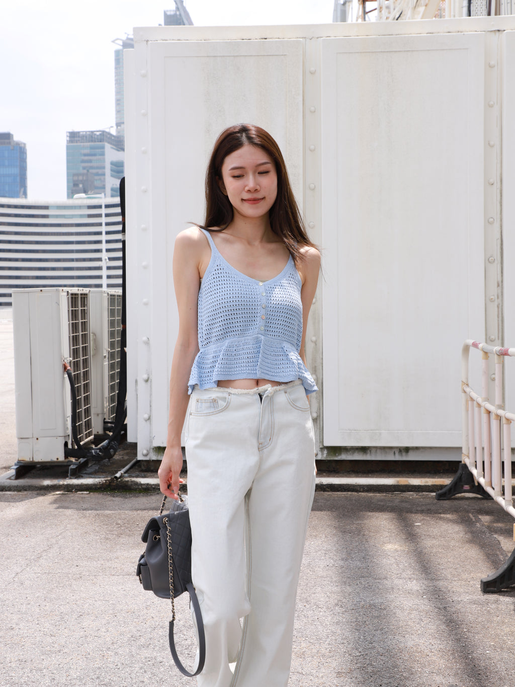 Low Waist Ruffles Wide Leg Jeans