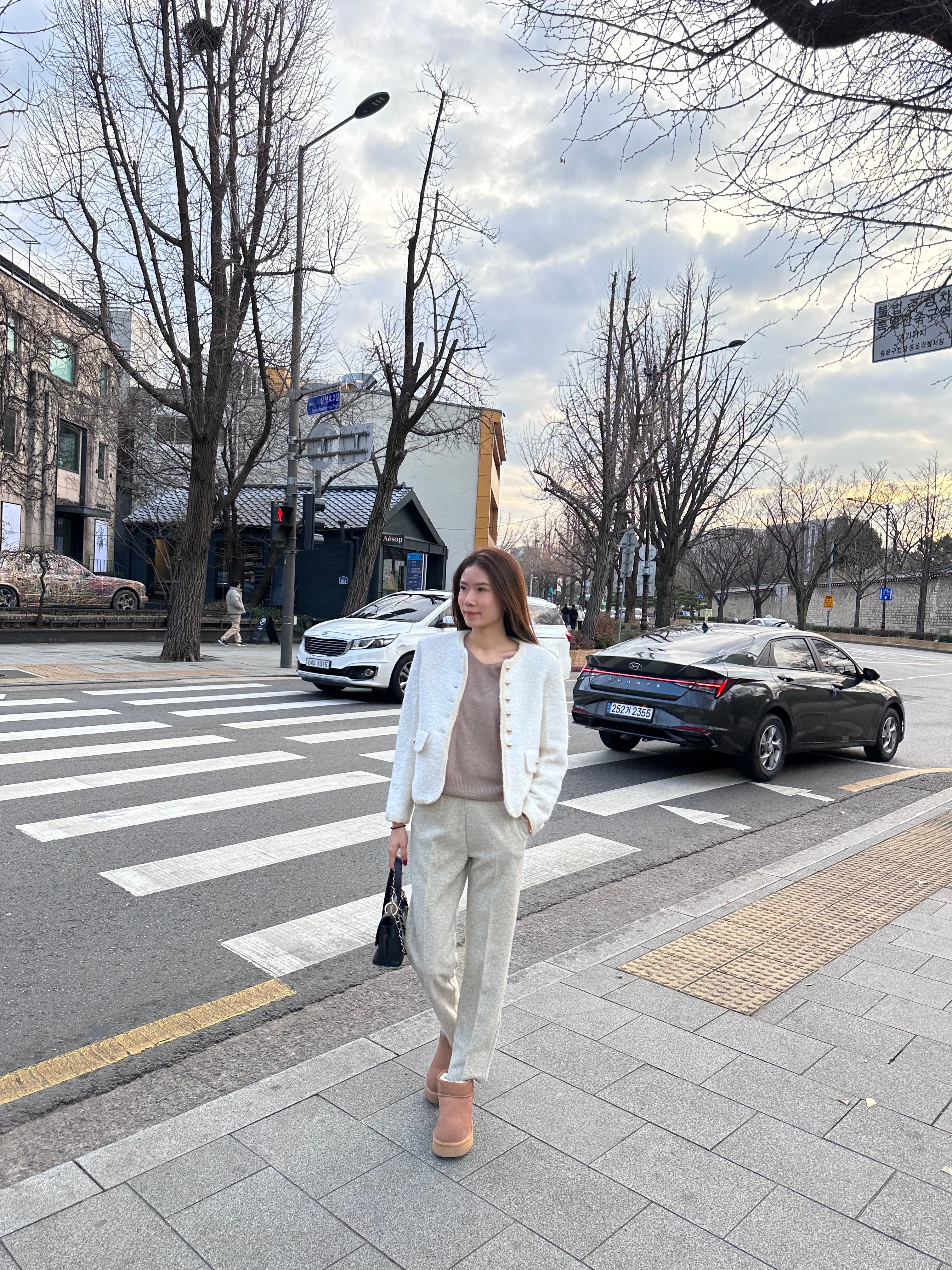 Snow Dotted Tweed Jacket