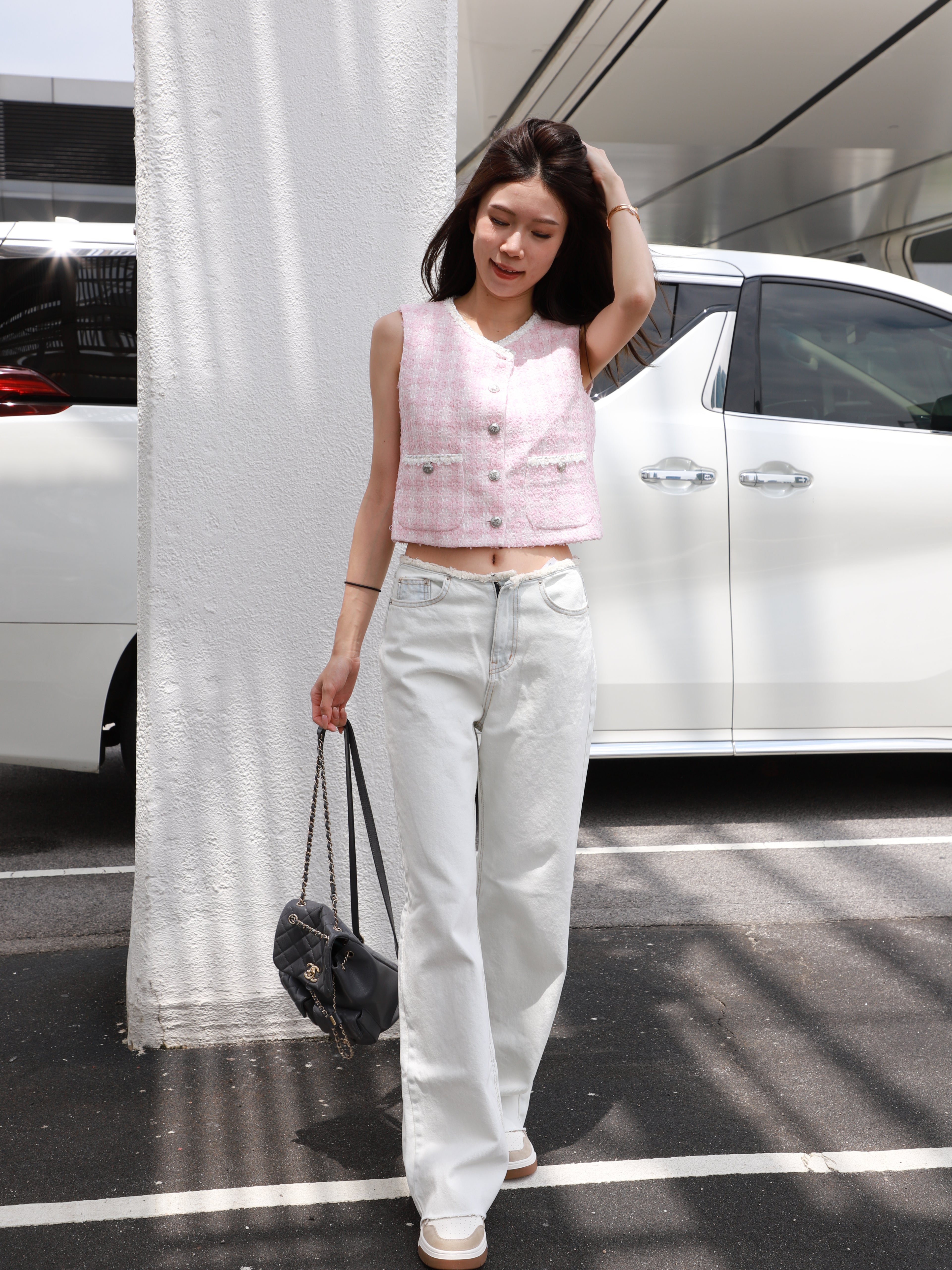 Low Waist Ruffles Wide Leg Jeans