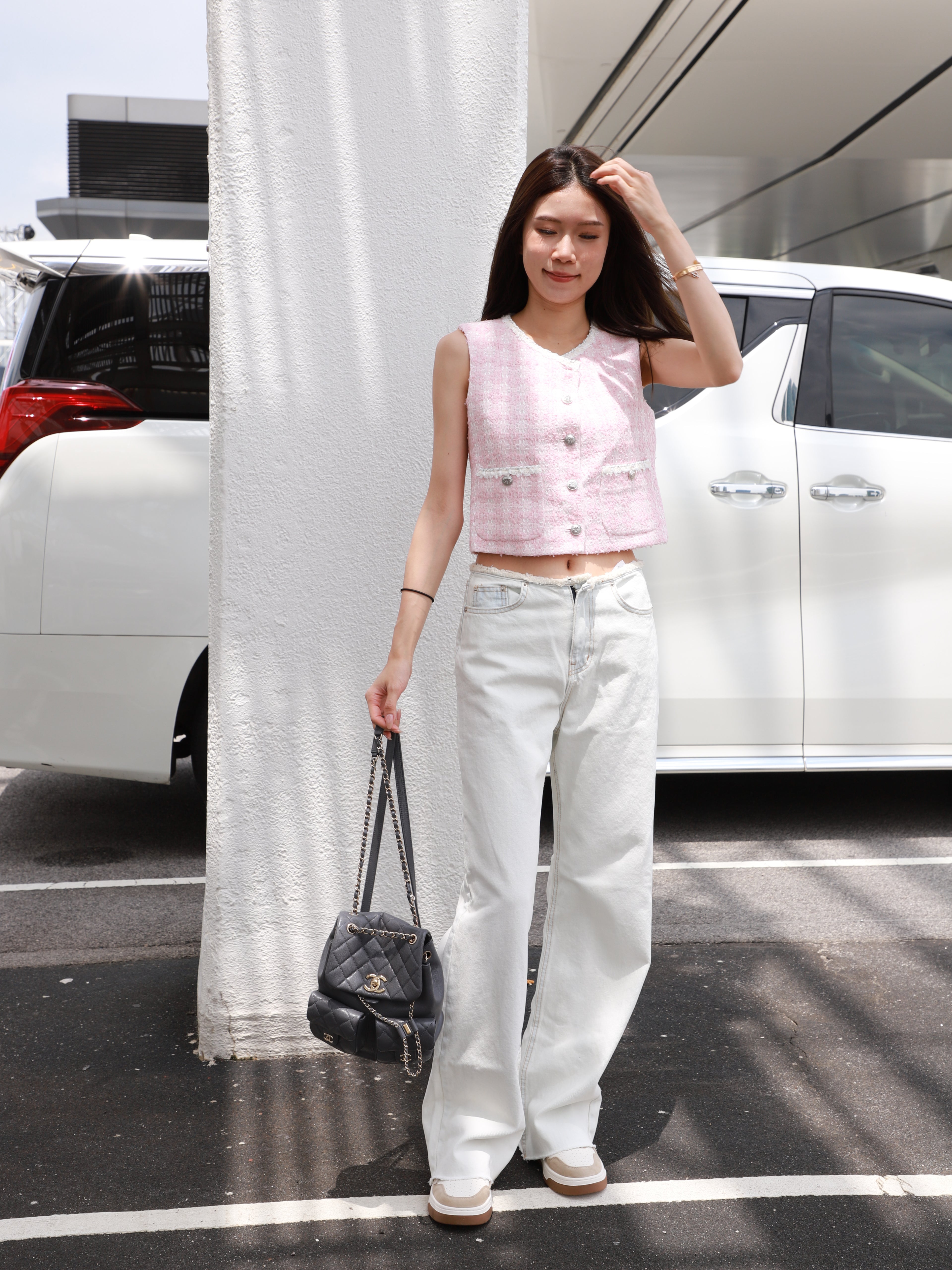 Low Waist Ruffles Wide Leg Jeans