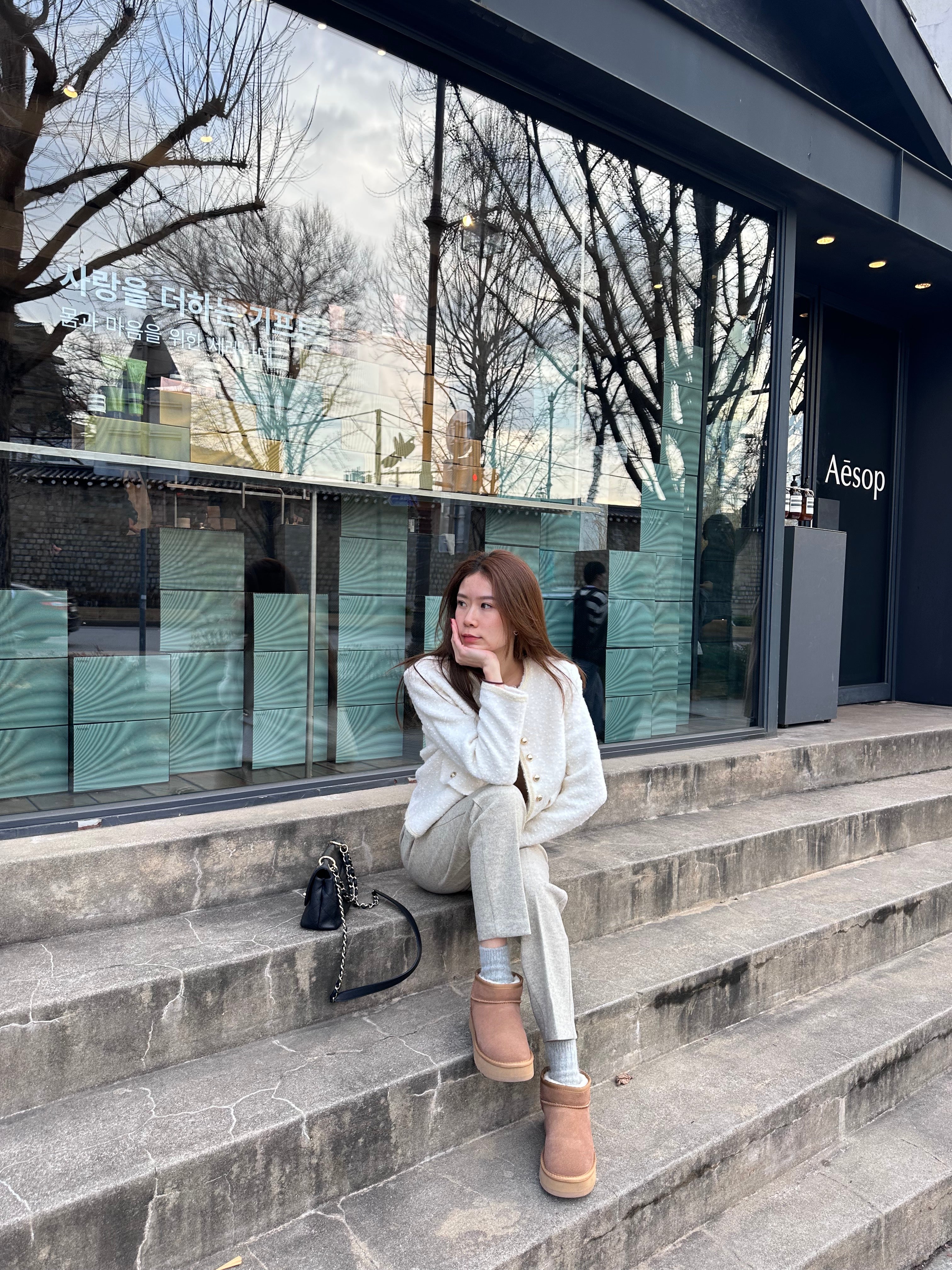 Snow Dotted Tweed Jacket