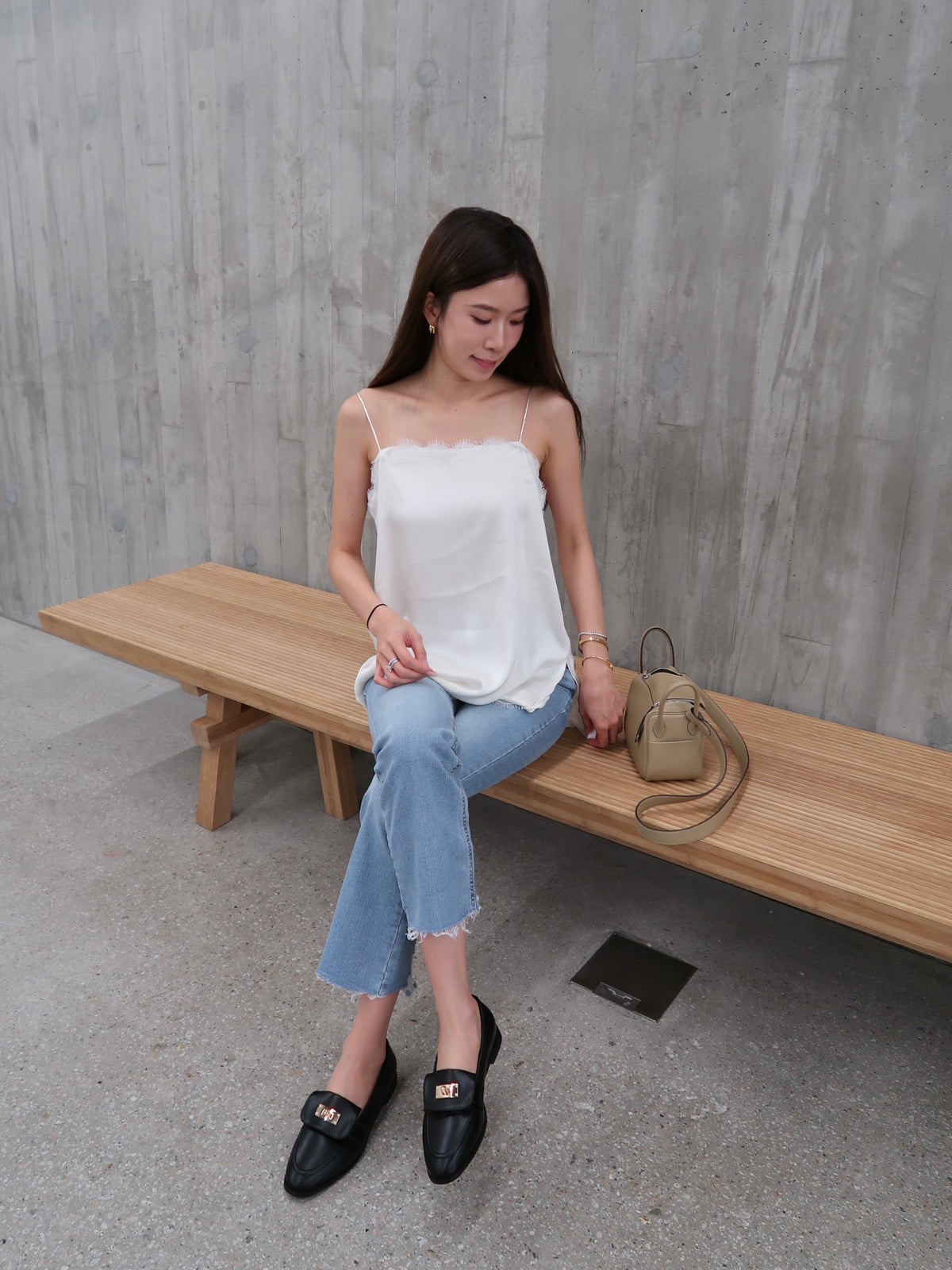 Mid Length Lace Tank Top