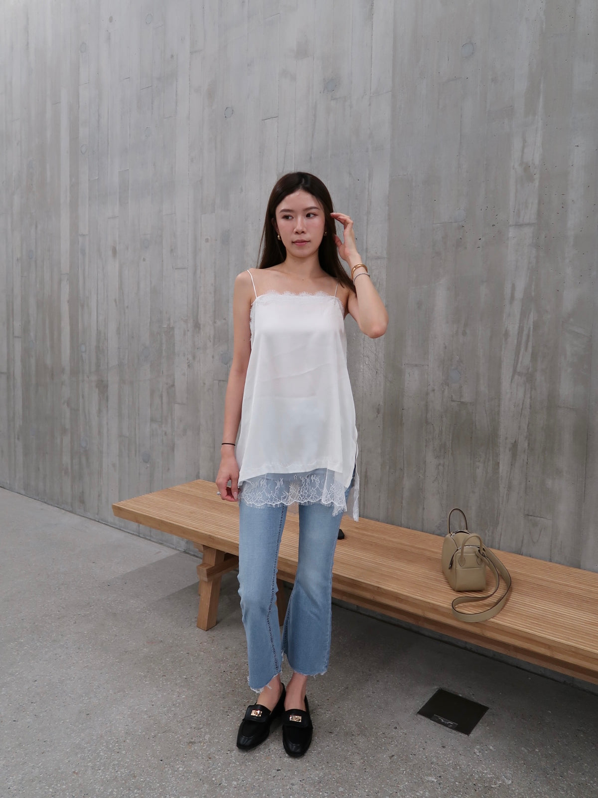 Mid Length Lace Tank Top