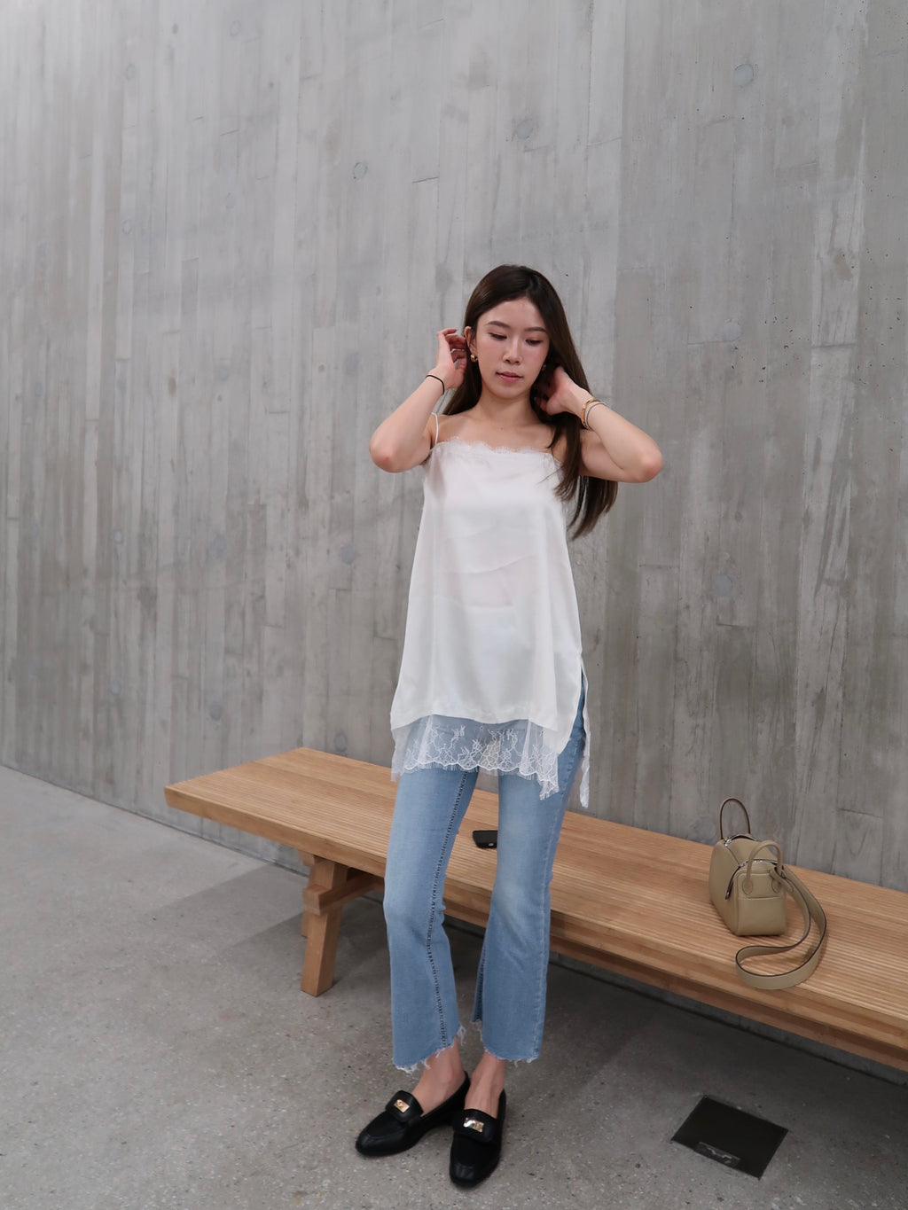 Mid Length Lace Tank Top