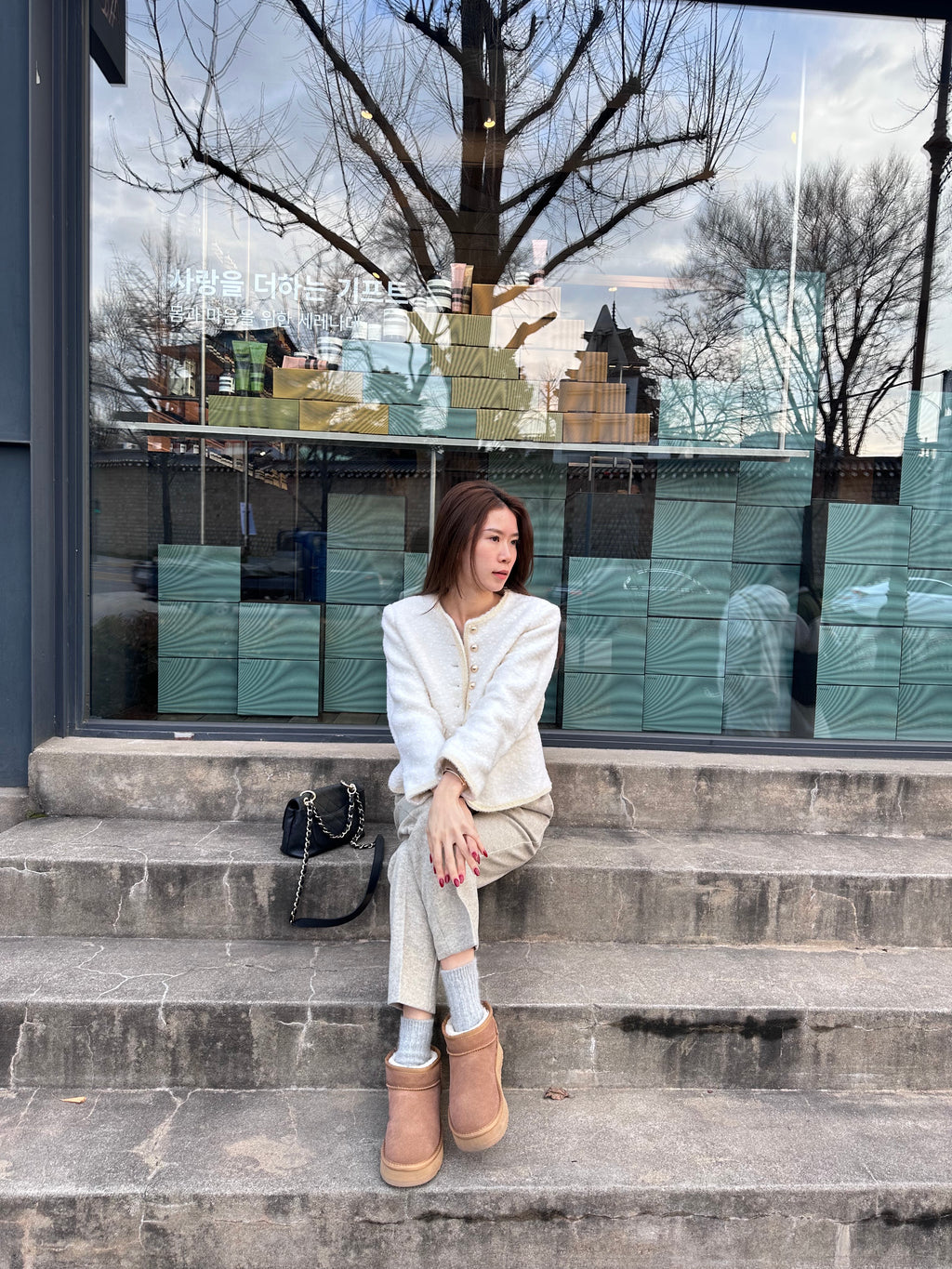 Snow Dotted Tweed Jacket