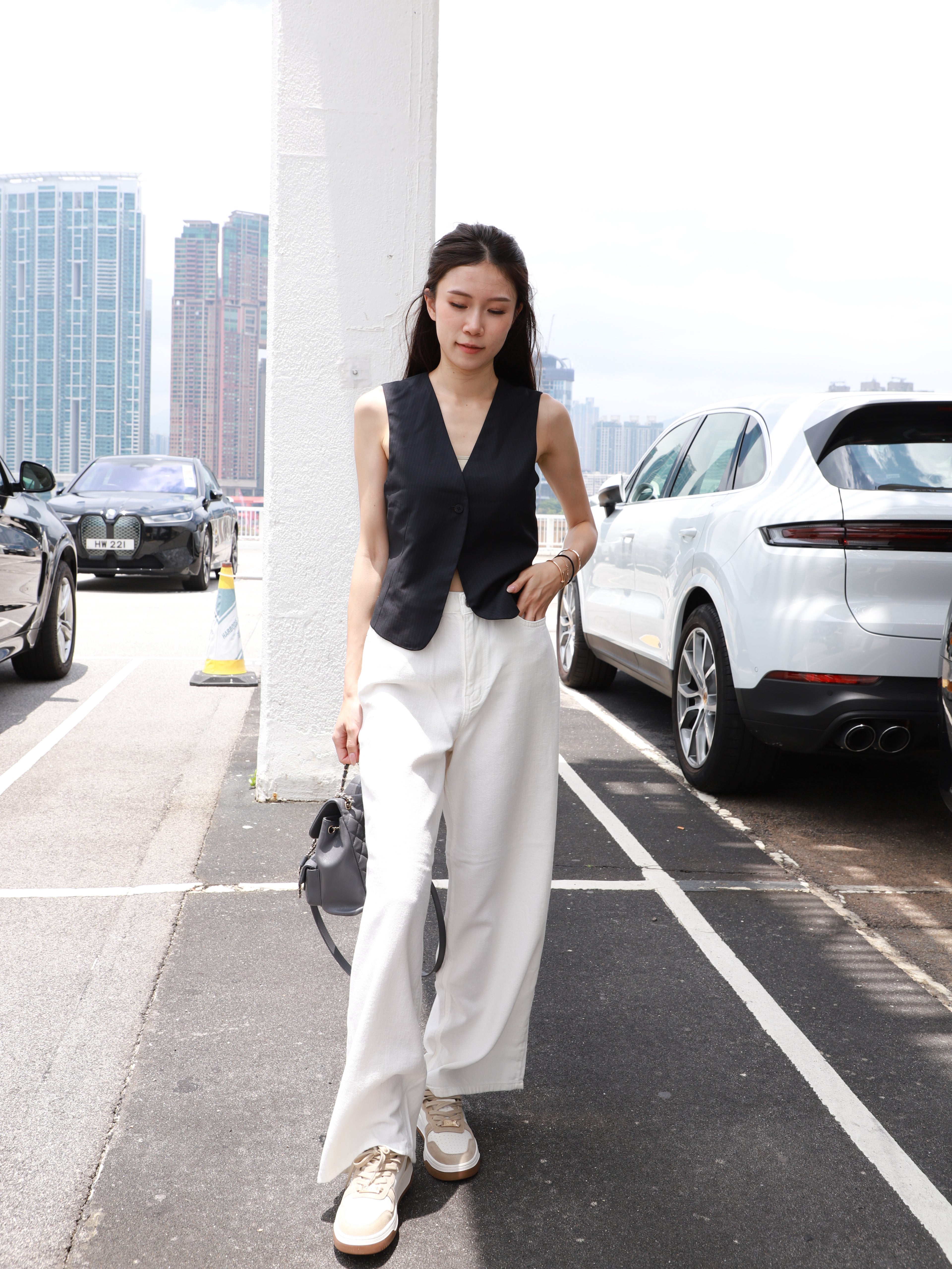 Striped Office Like Vest