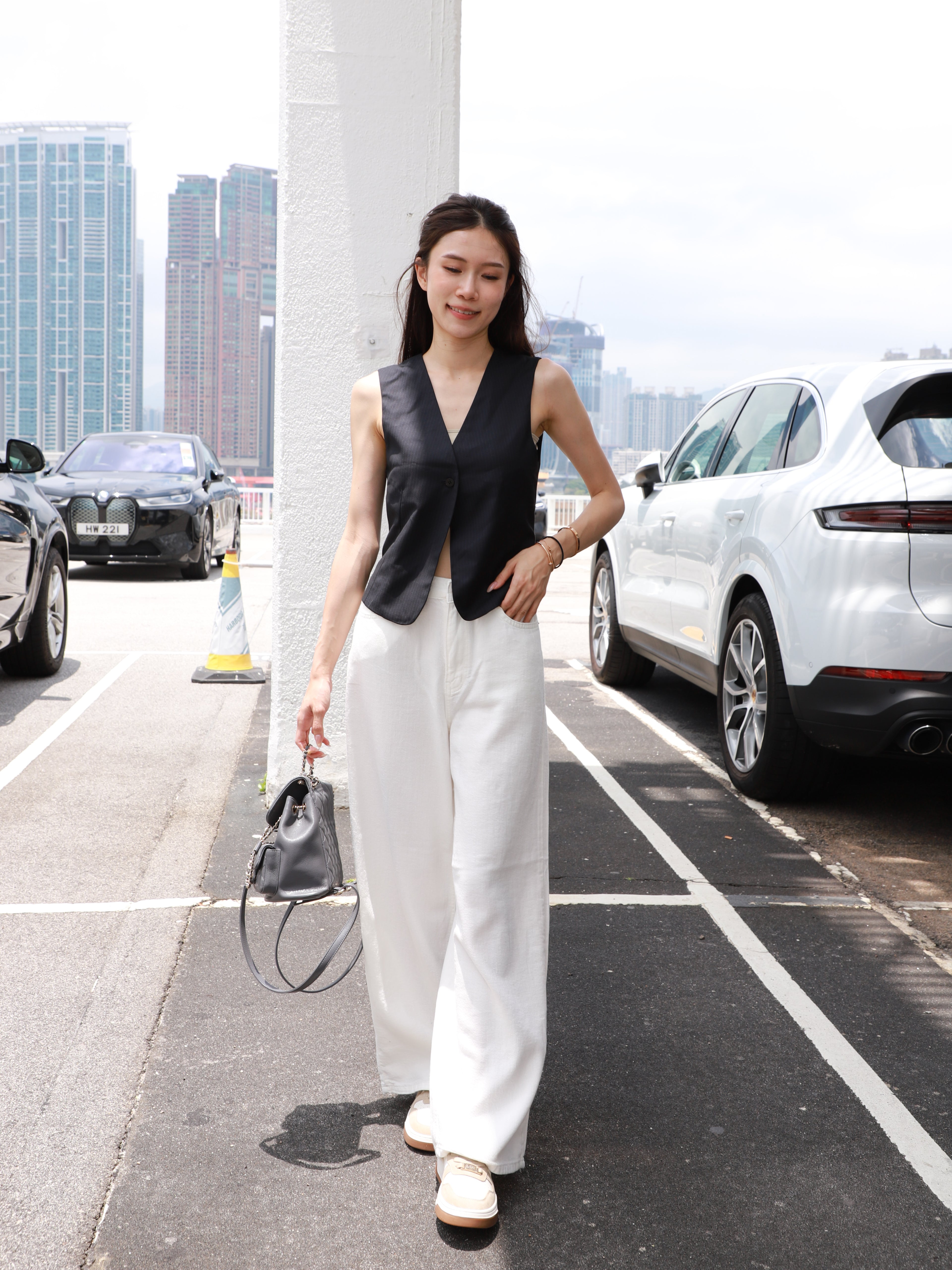 Striped Office Like Vest